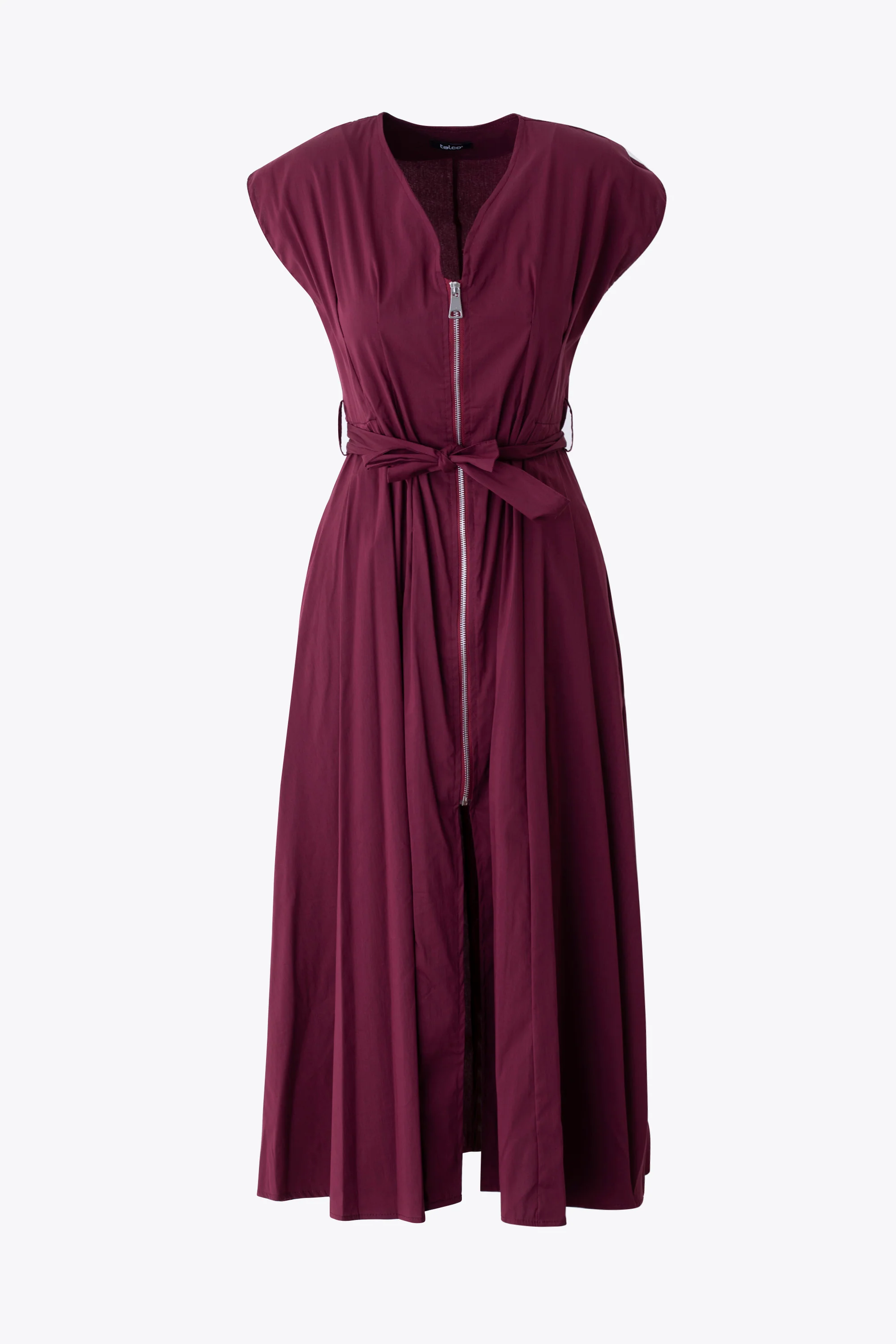 Abito midi con cerniera in cotone elasticizzato - PE25