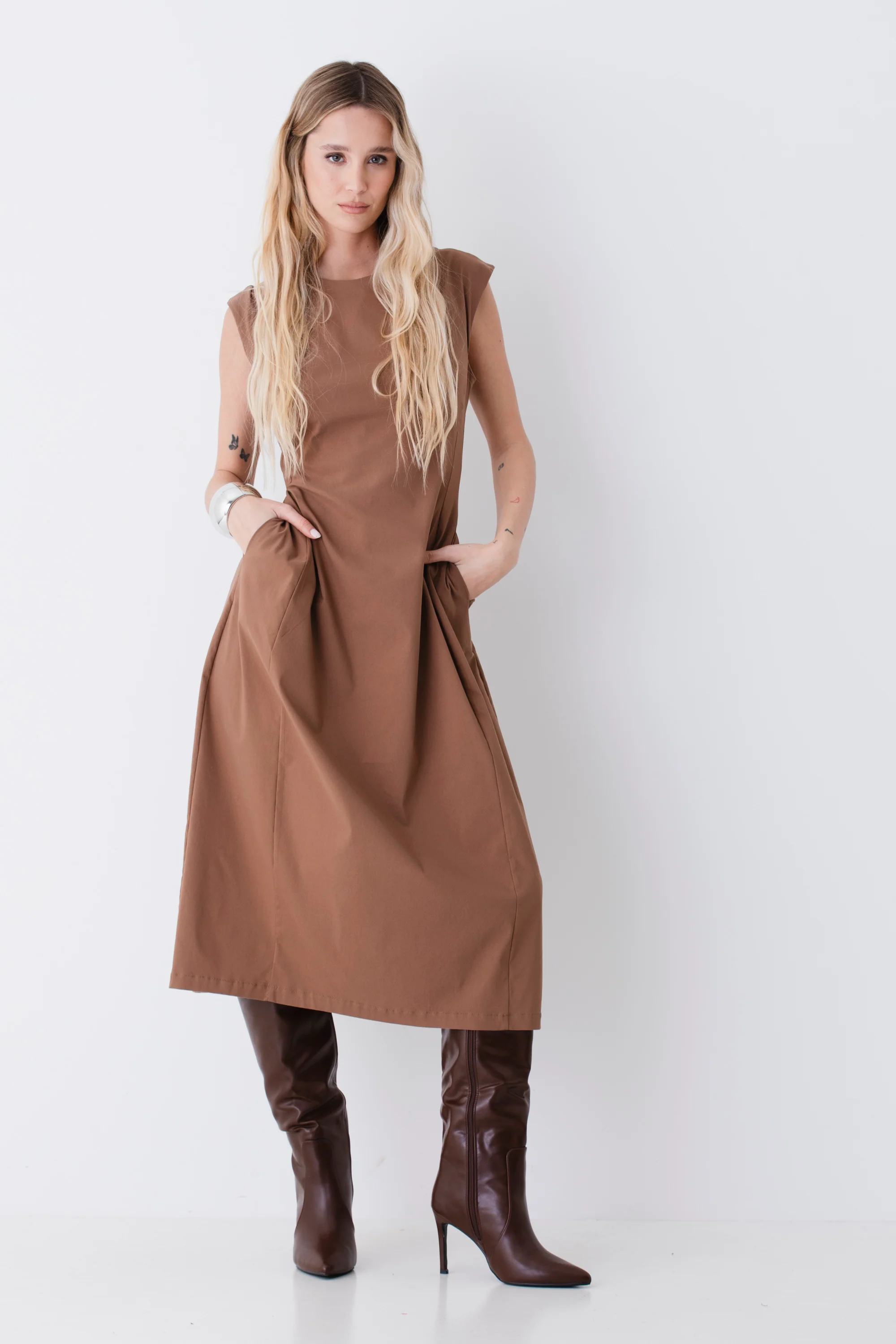 Abito midi in bengalina stretch - PE26 - Image 3