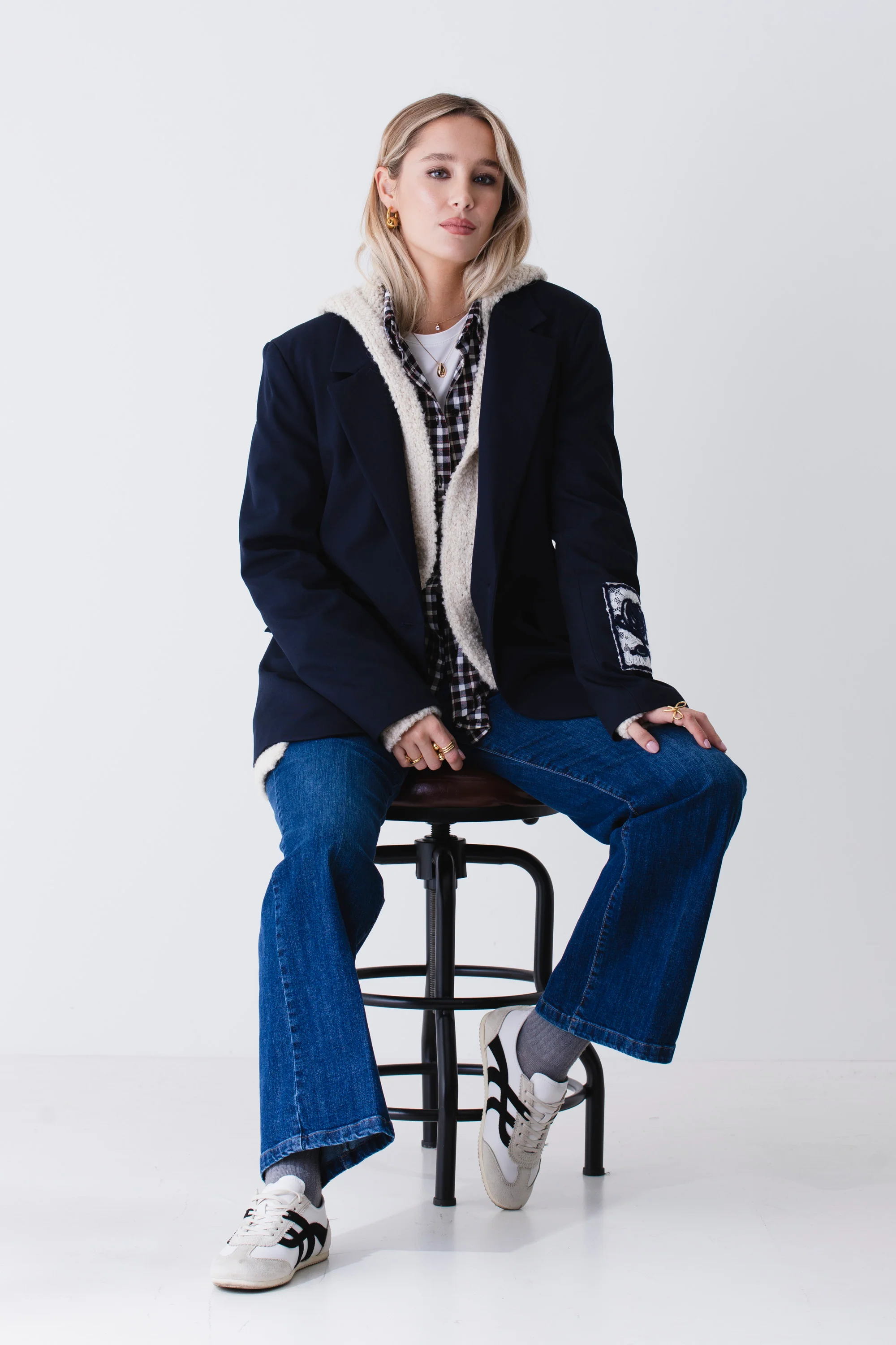 Blazer ad un petto con spilla e ricamo - FW26 - Image 3