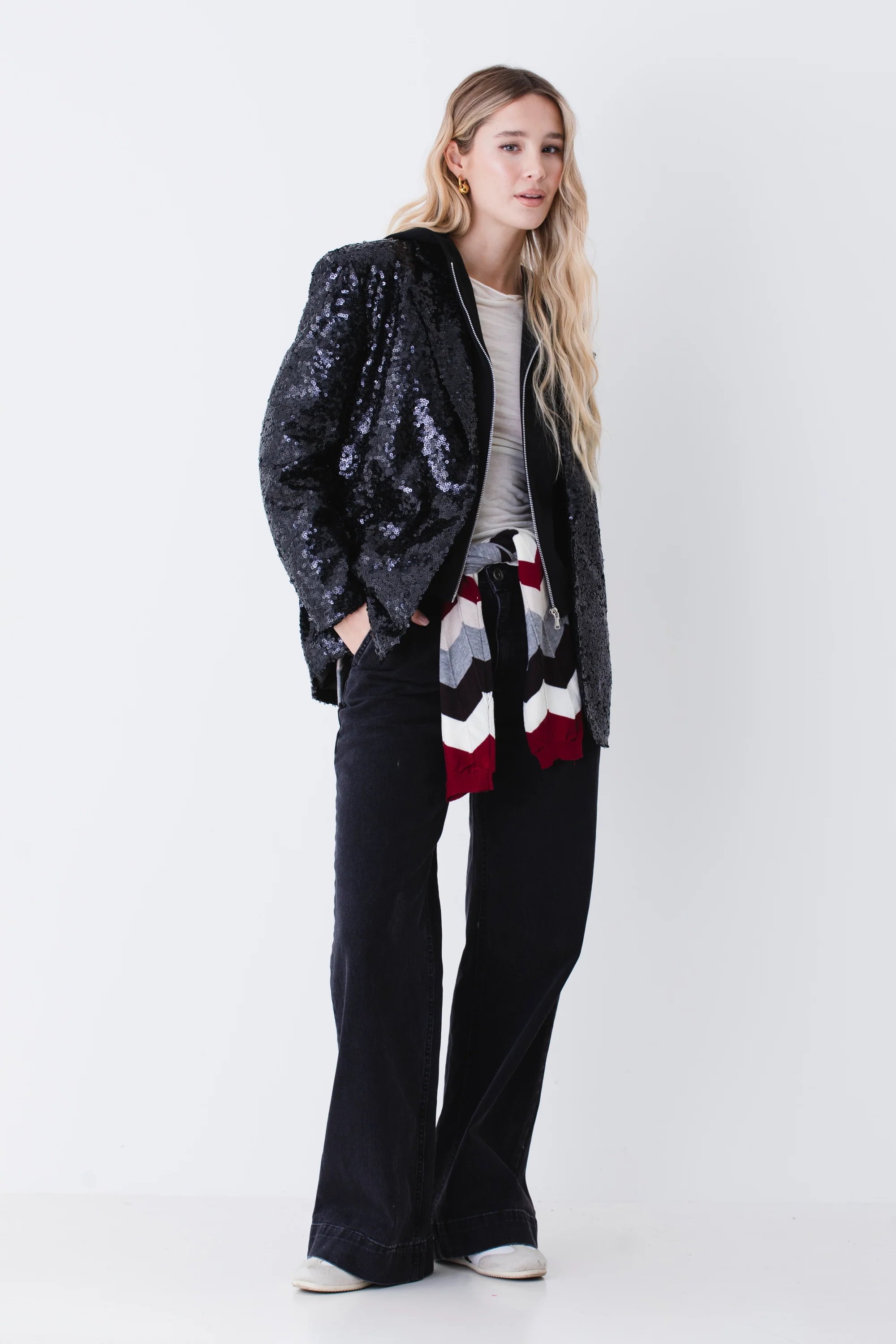 Blazer ad un petto in paillettes - FW26 - Image 5