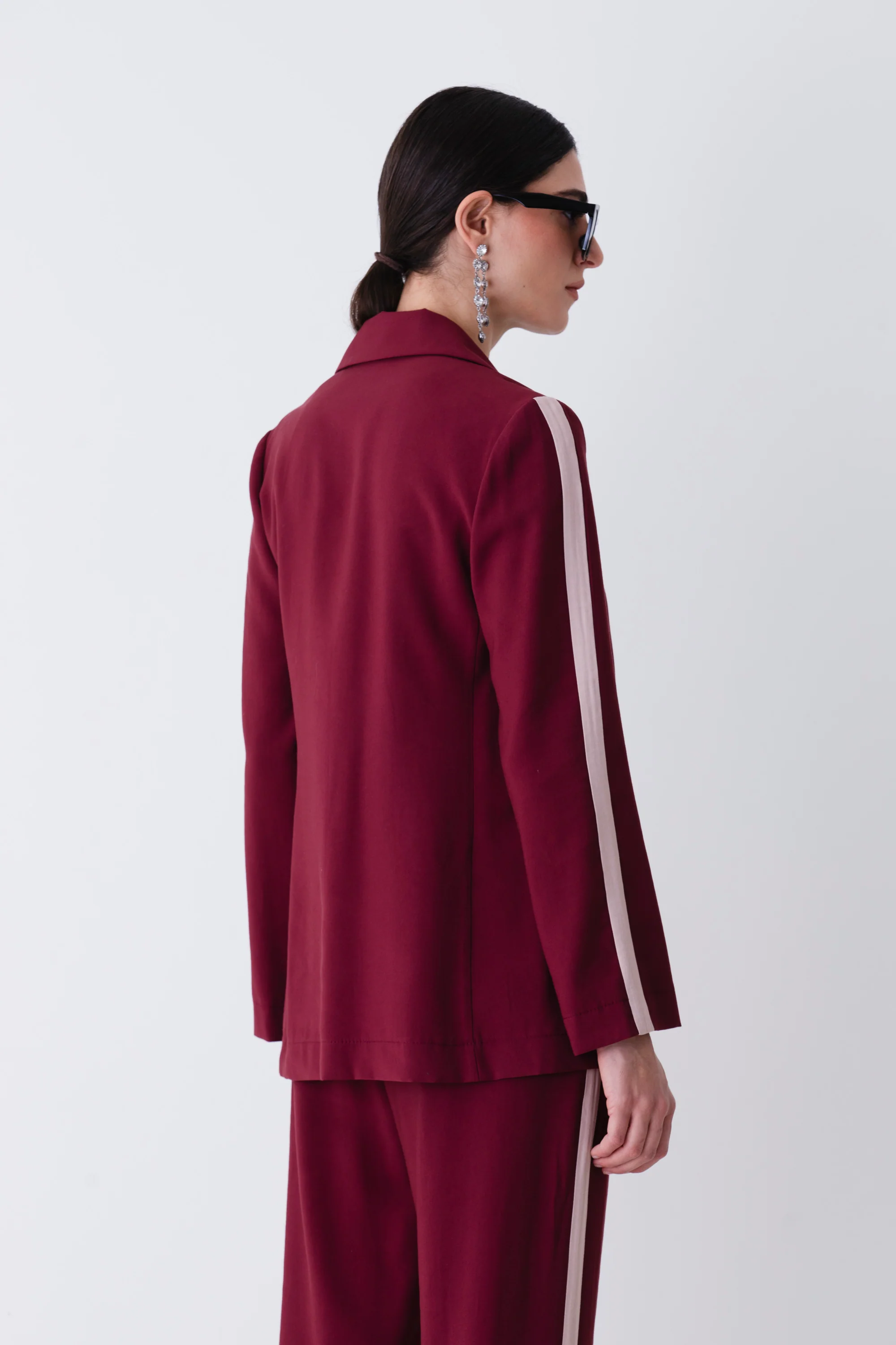 Blazer ad un petto in rayon con banda laterale - PE25 - Image 6