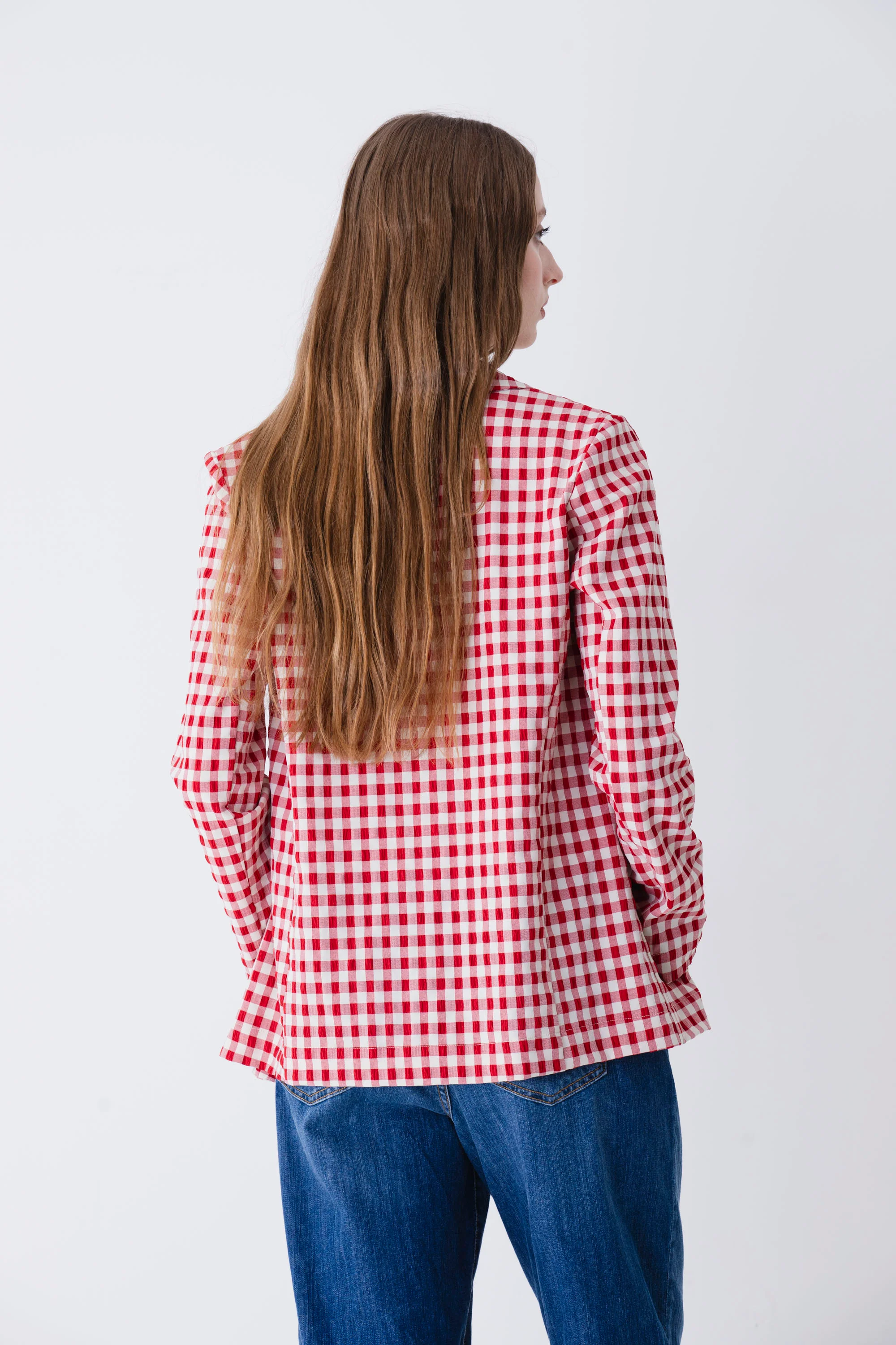 Blazer ad un petto in vichy - PE25 - Image 5