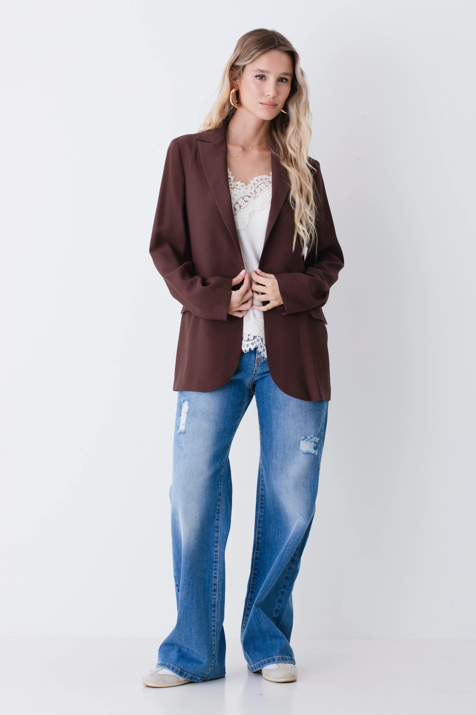 Blazer destrutturato in viscosa - PE26