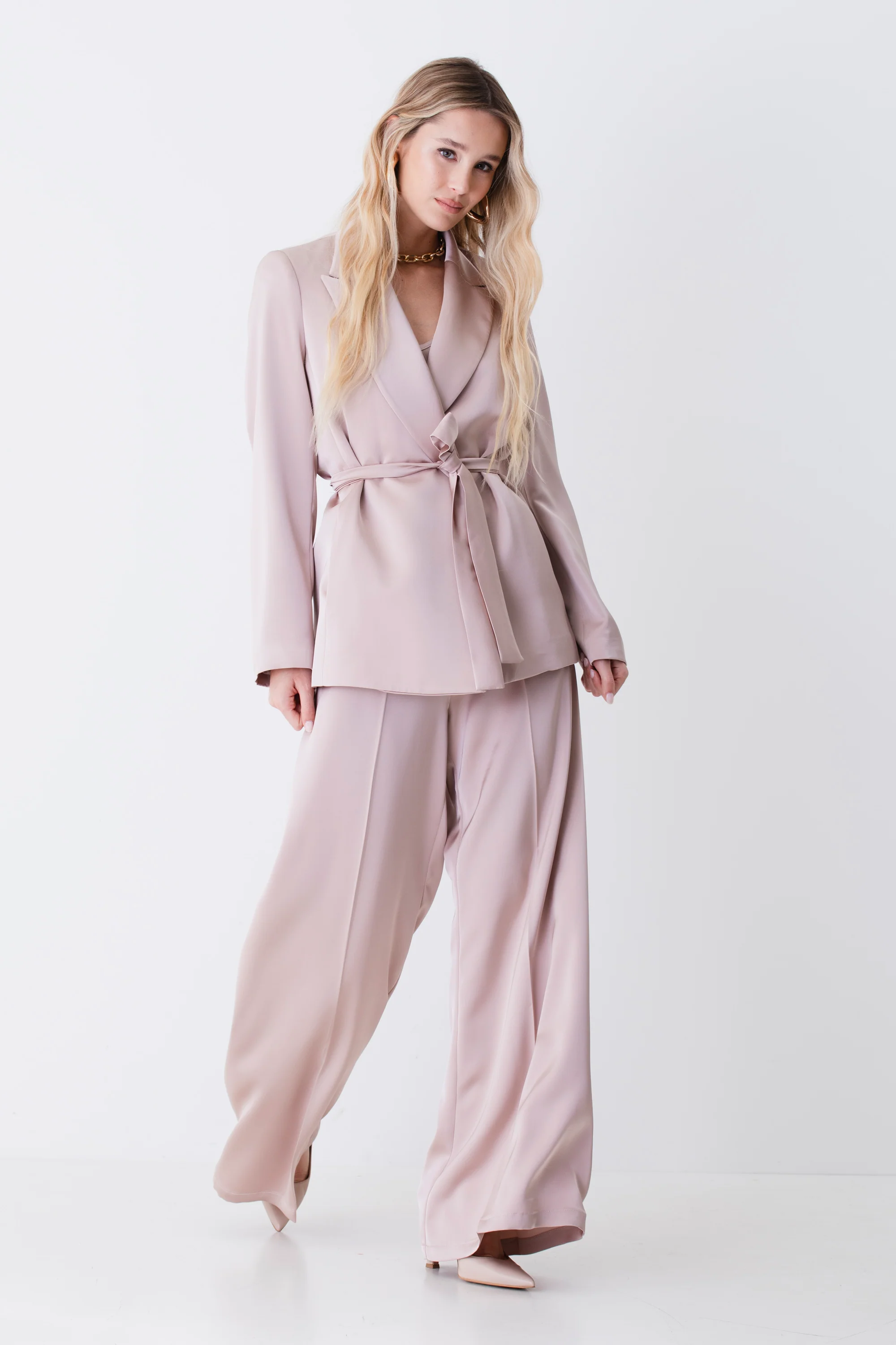 Blazer in raso con cintura - PE26 - Image 4