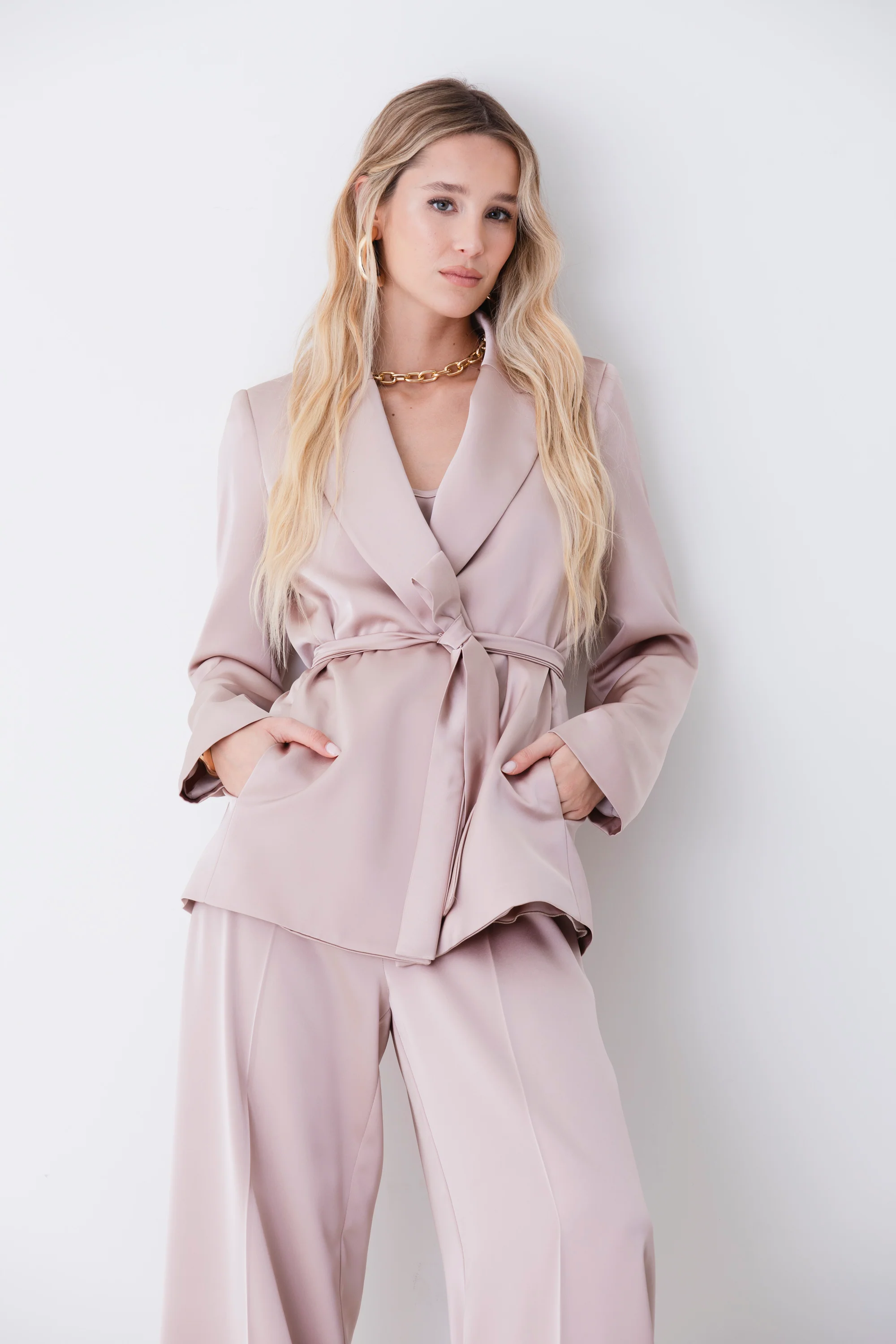 Blazer in raso con cintura - PE26 - Image 6