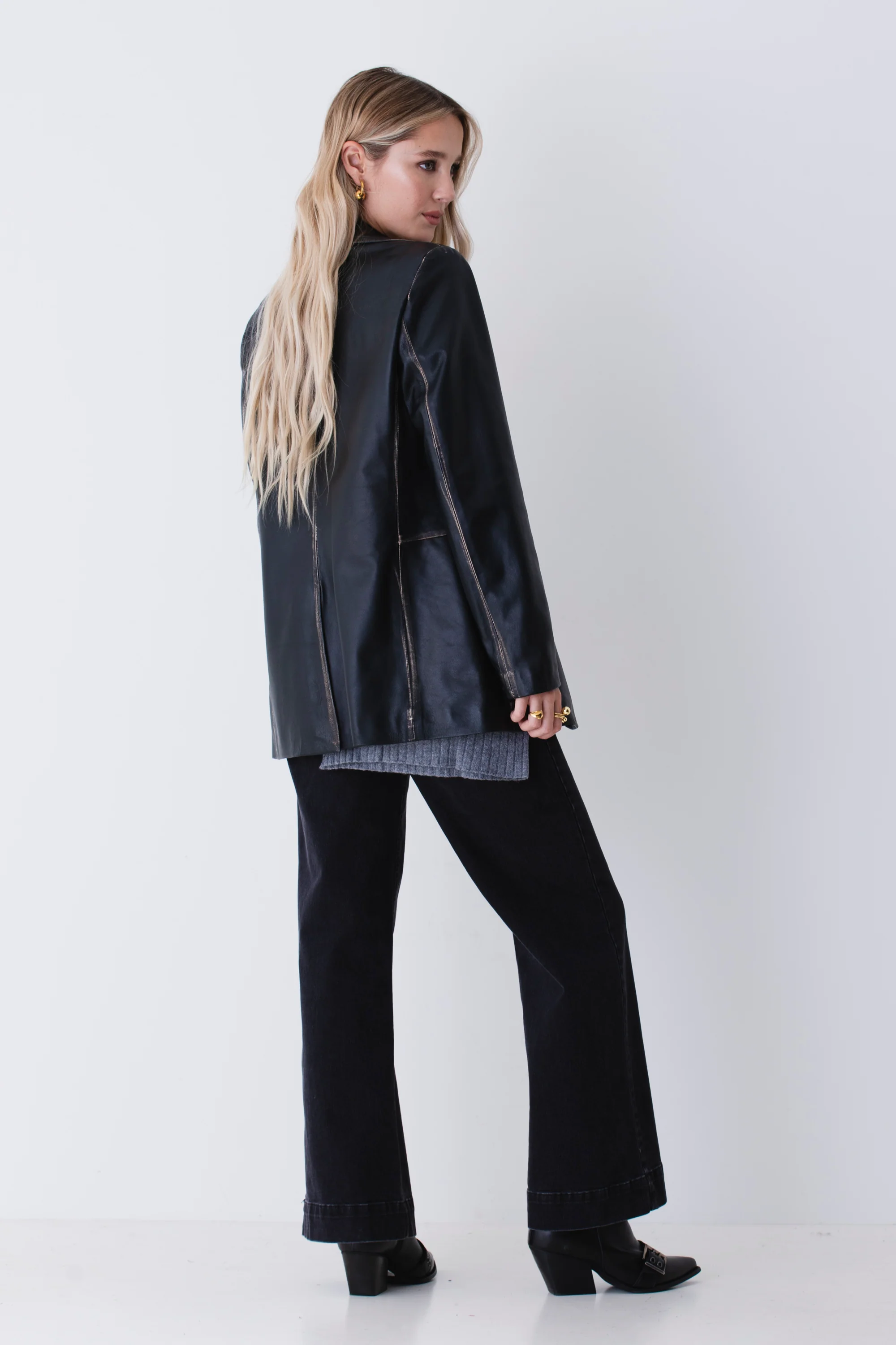 Blazer lungo in vera pelle - FW26 - Image 6