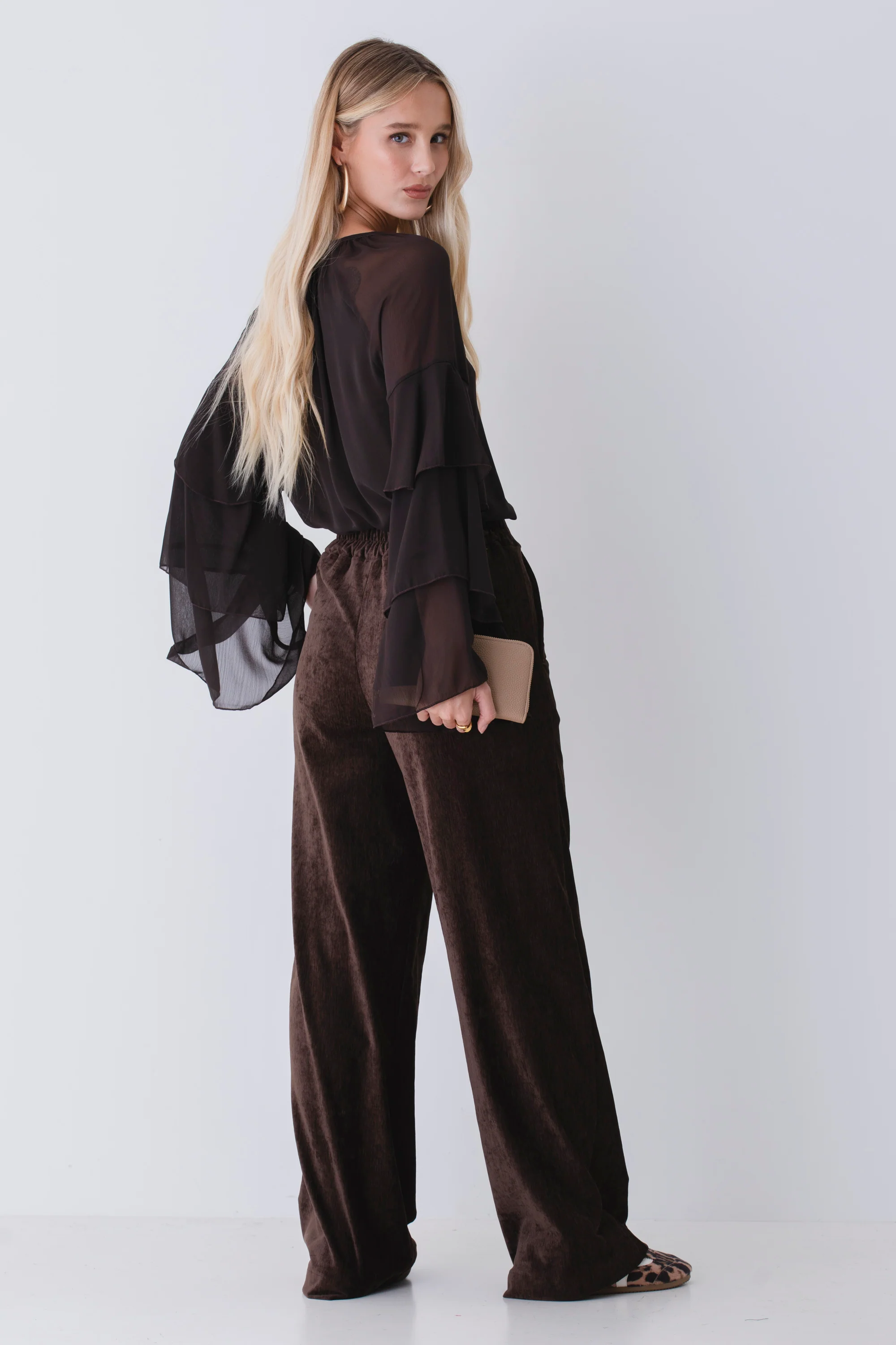 Blusa con balze in georgette - FW26 - Image 6