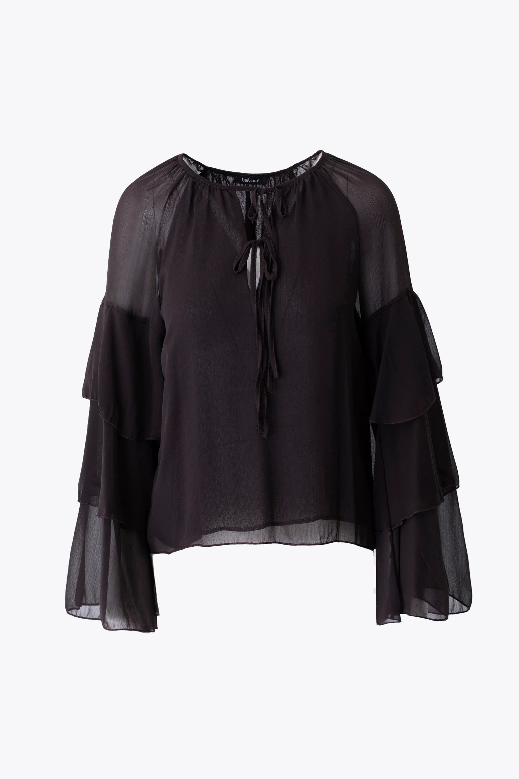Blusa con balze in georgette - FW26 - Image 7