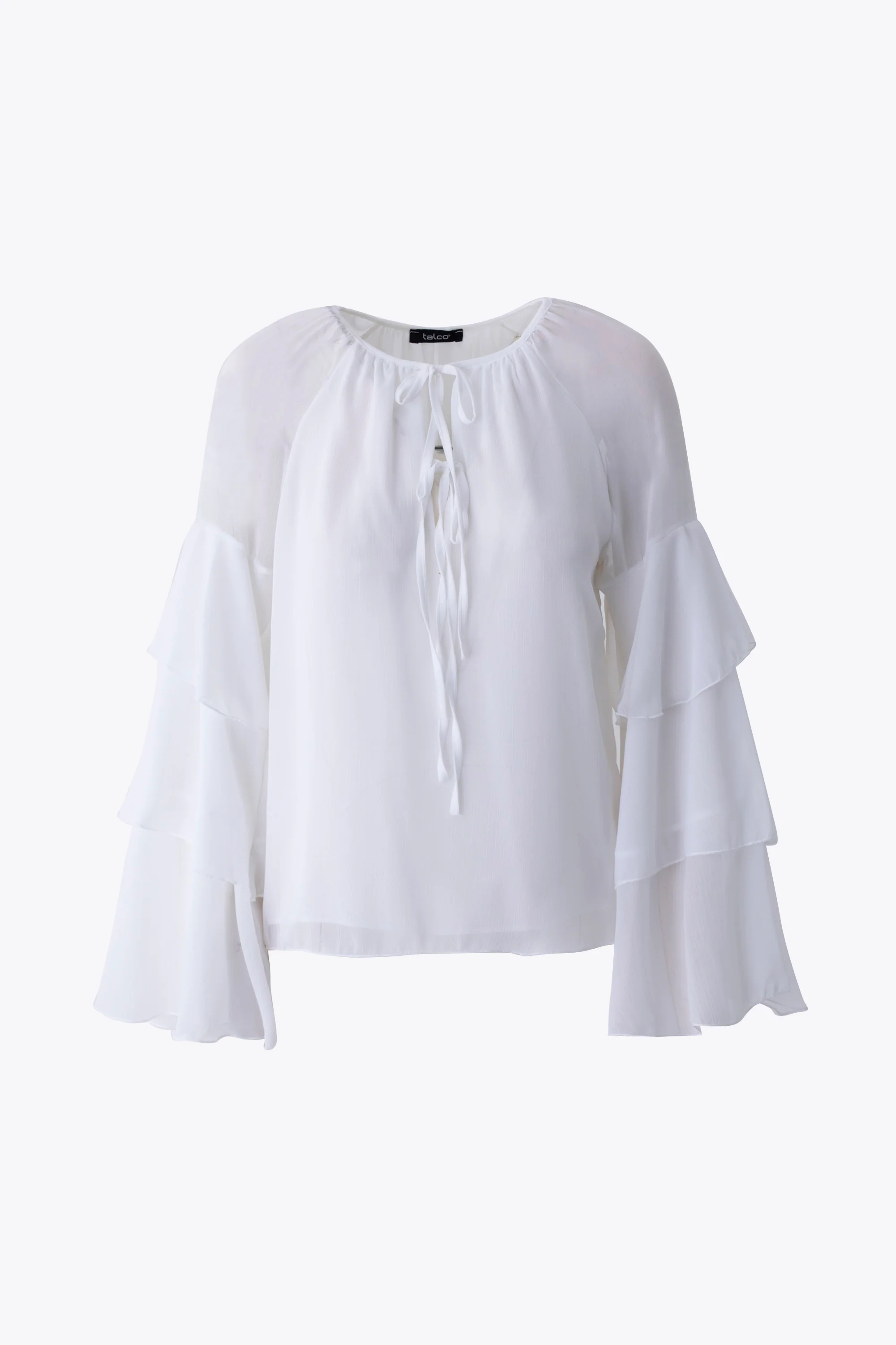 Blusa con balze in georgette - FW26 - Image 8