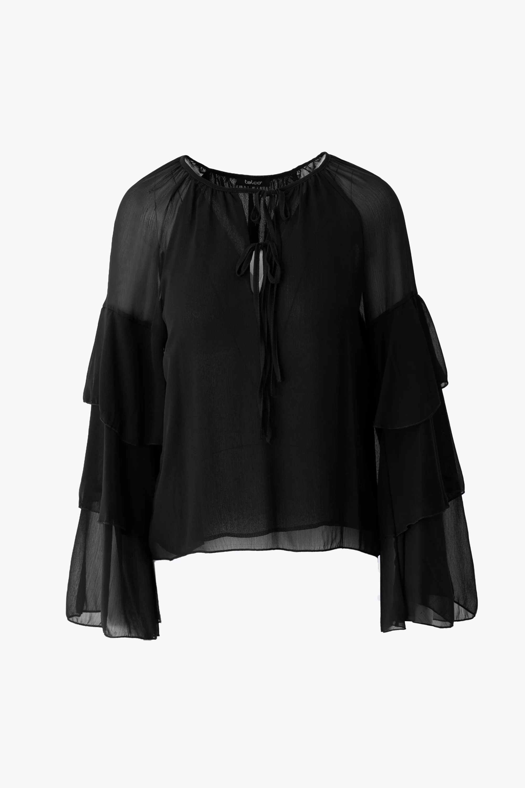 Blusa con balze in georgette - FW26 - Image 9