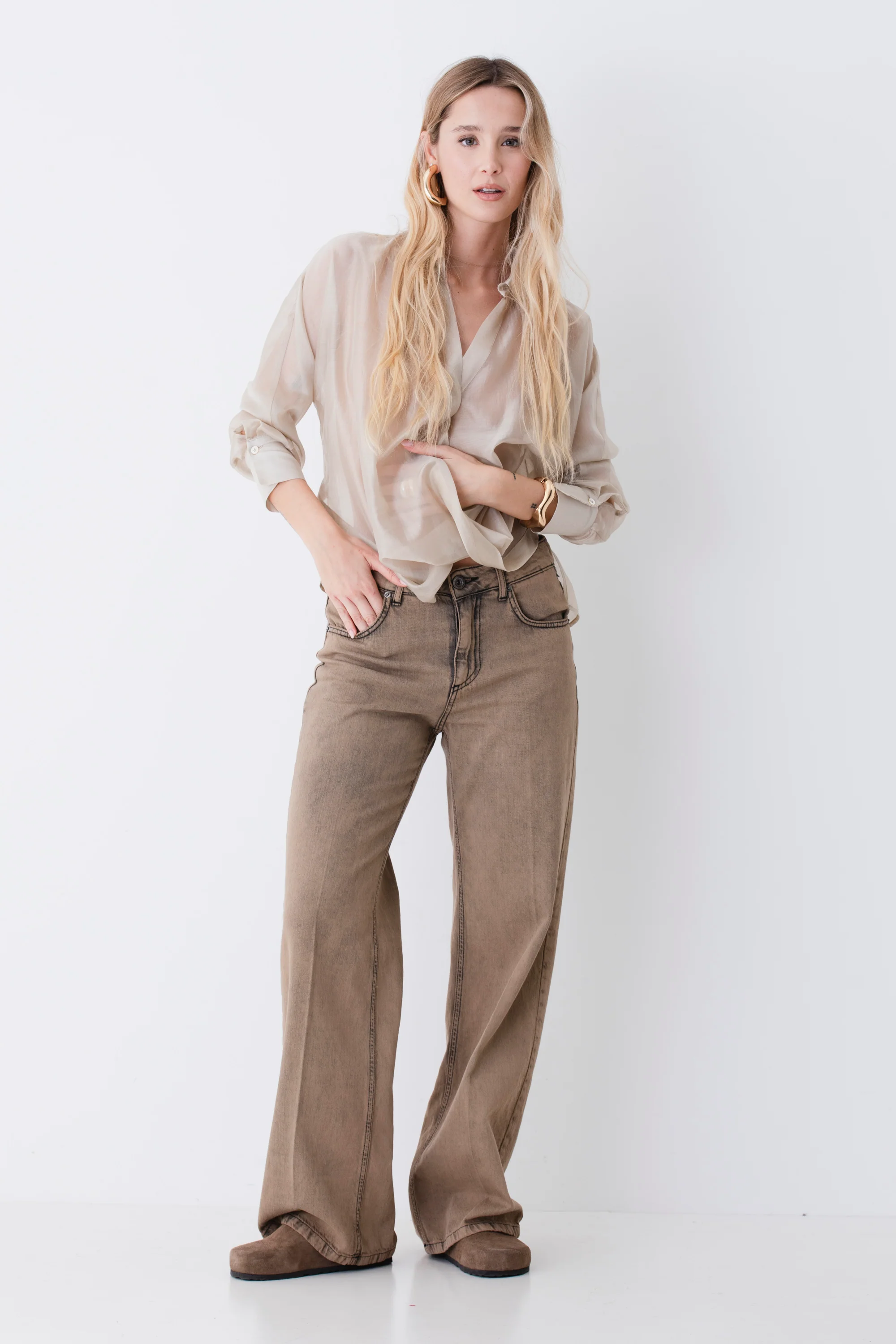 Blusa incrociata con lyocell - PE26 - Image 2