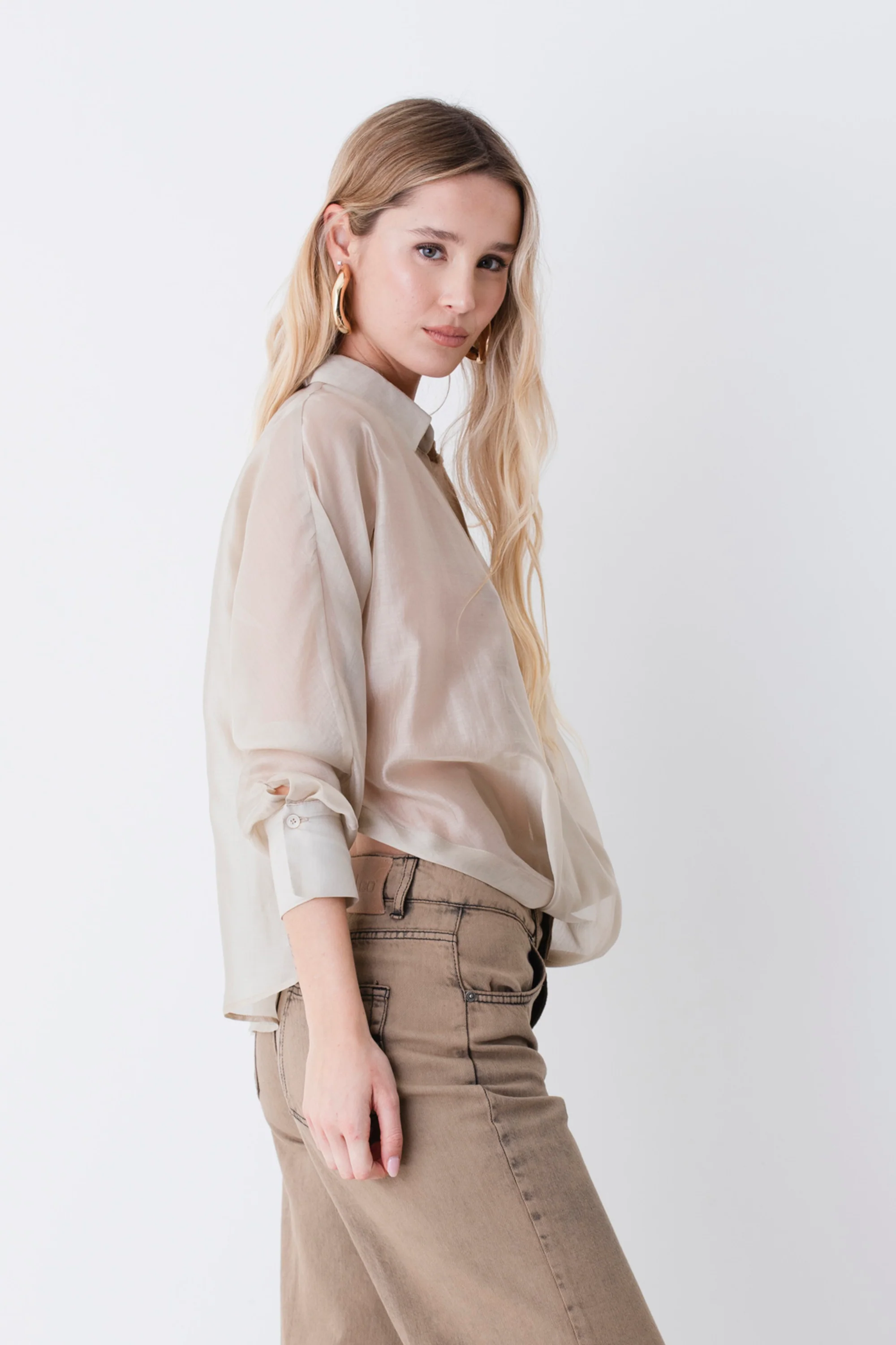 Blusa incrociata con lyocell - PE26 - Image 3