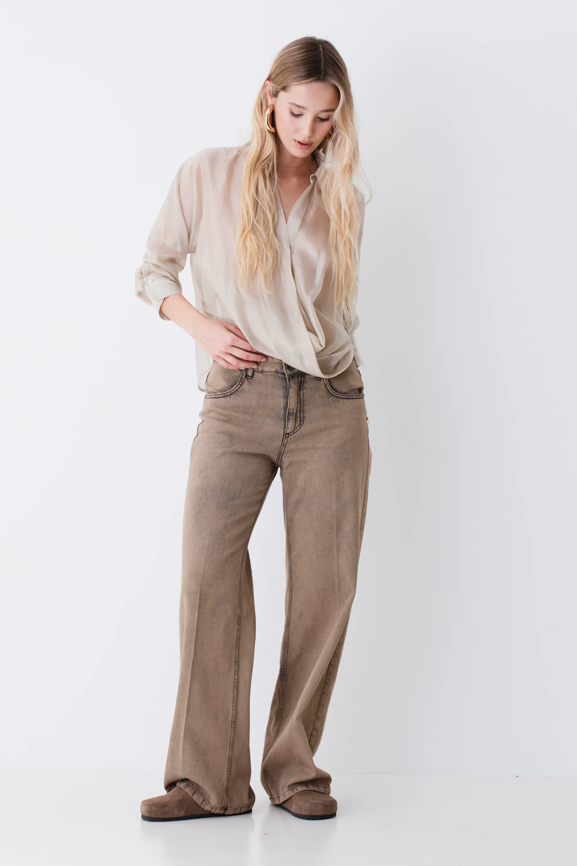 Blusa incrociata con lyocell - PE26 - Image 4