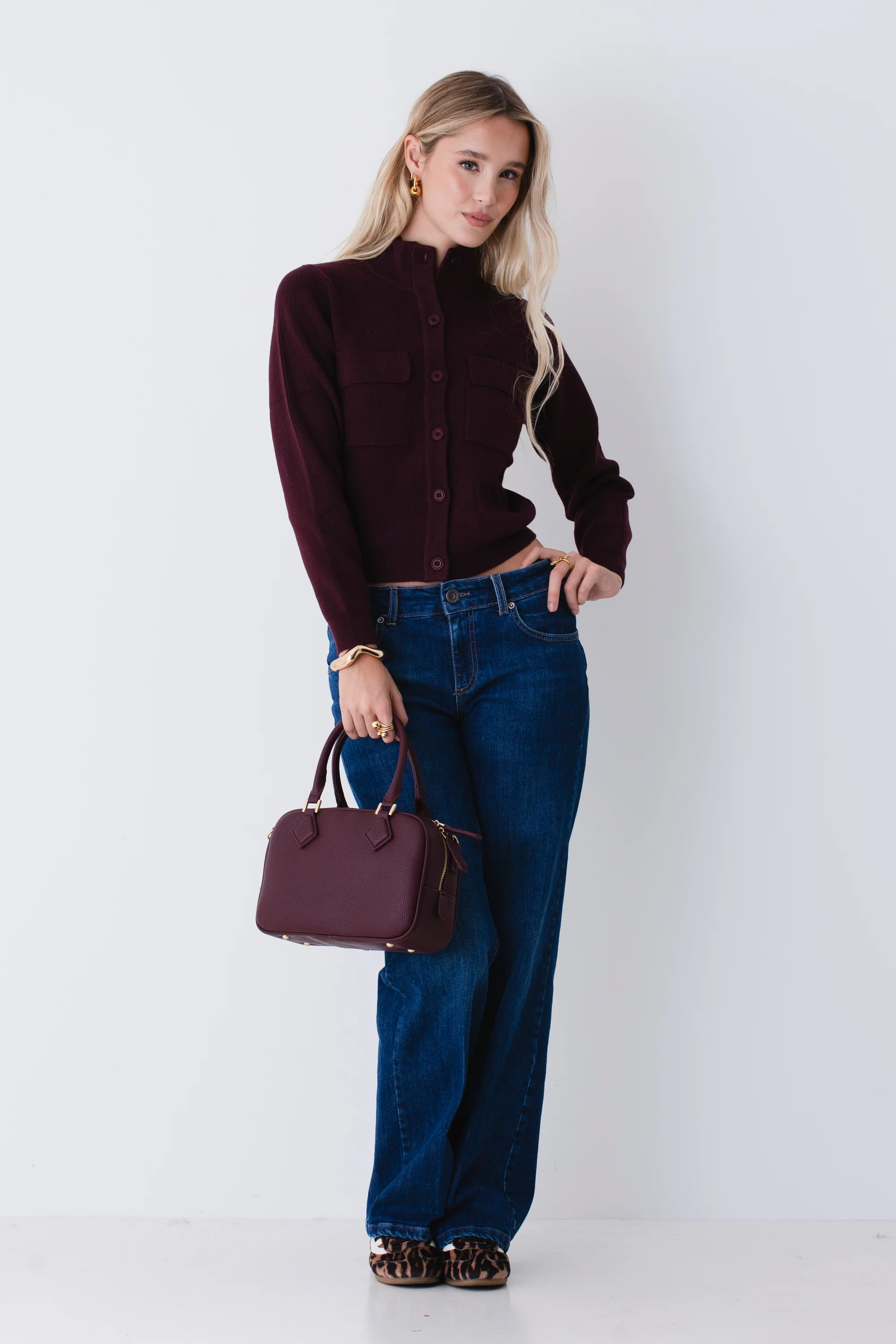 Bomber in maglia con tasche - FW26