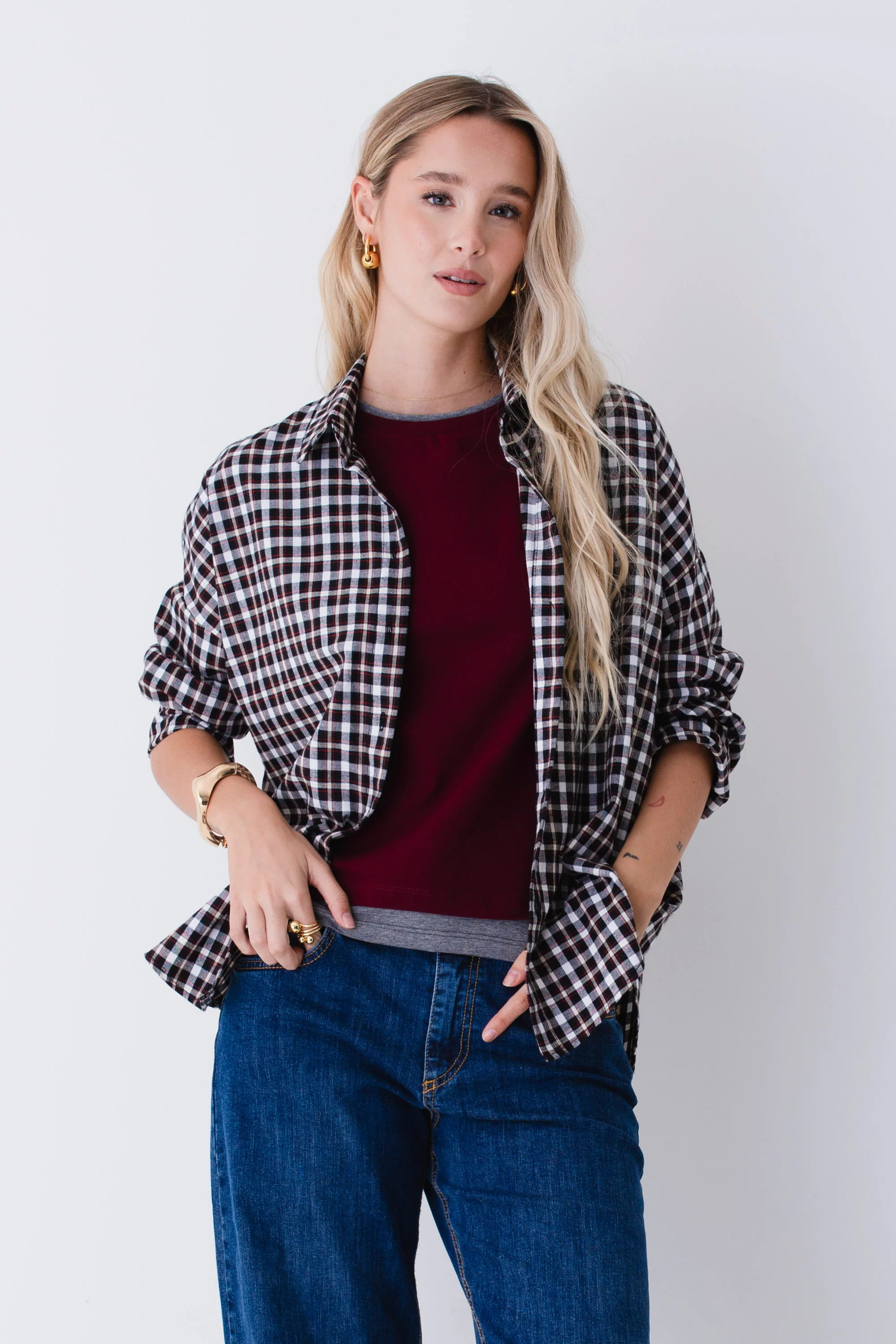 Camicia a quadri in cotone - FW26 - Image 3