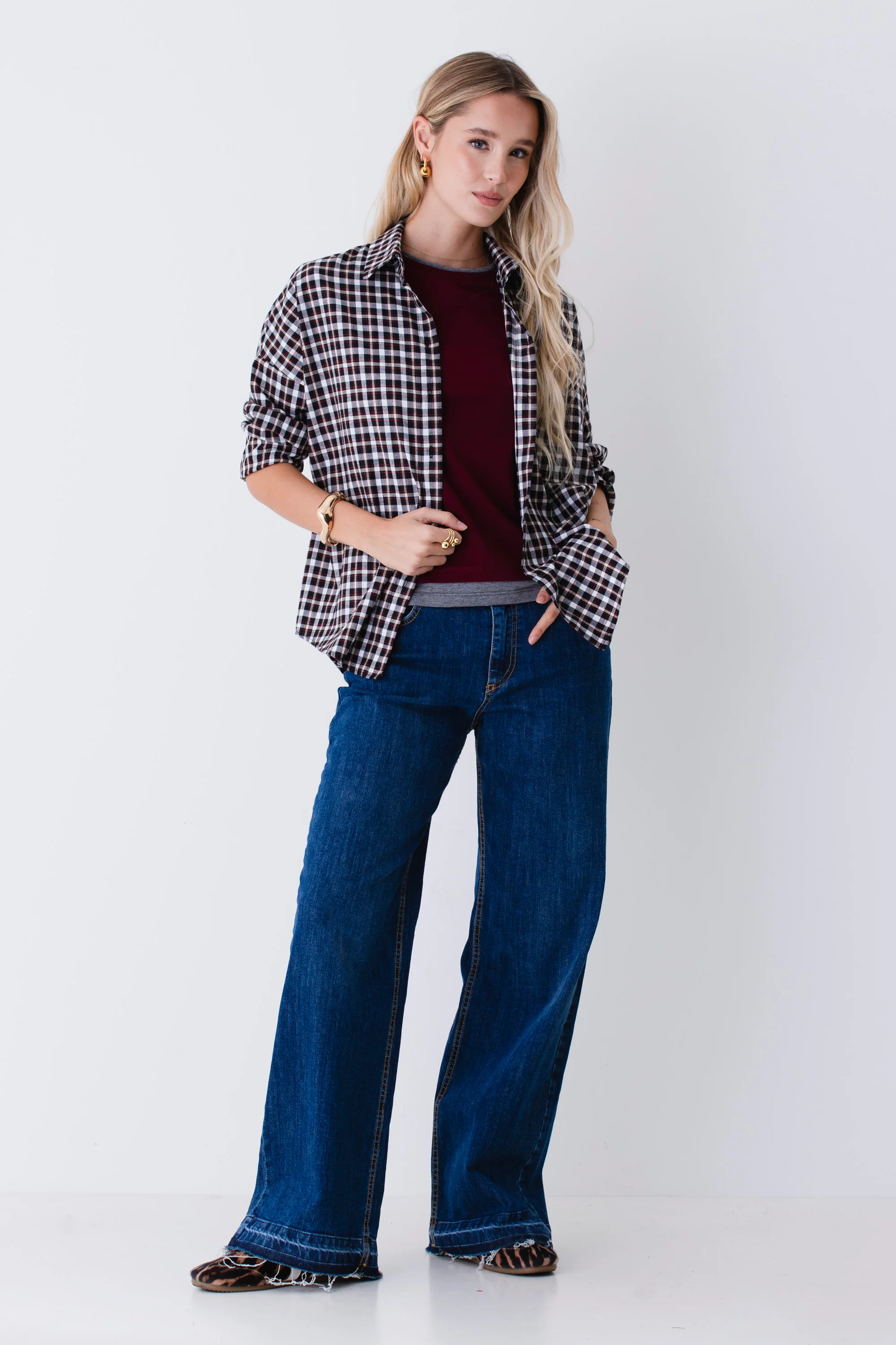 Camicia a quadri in cotone - FW26 - Image 4