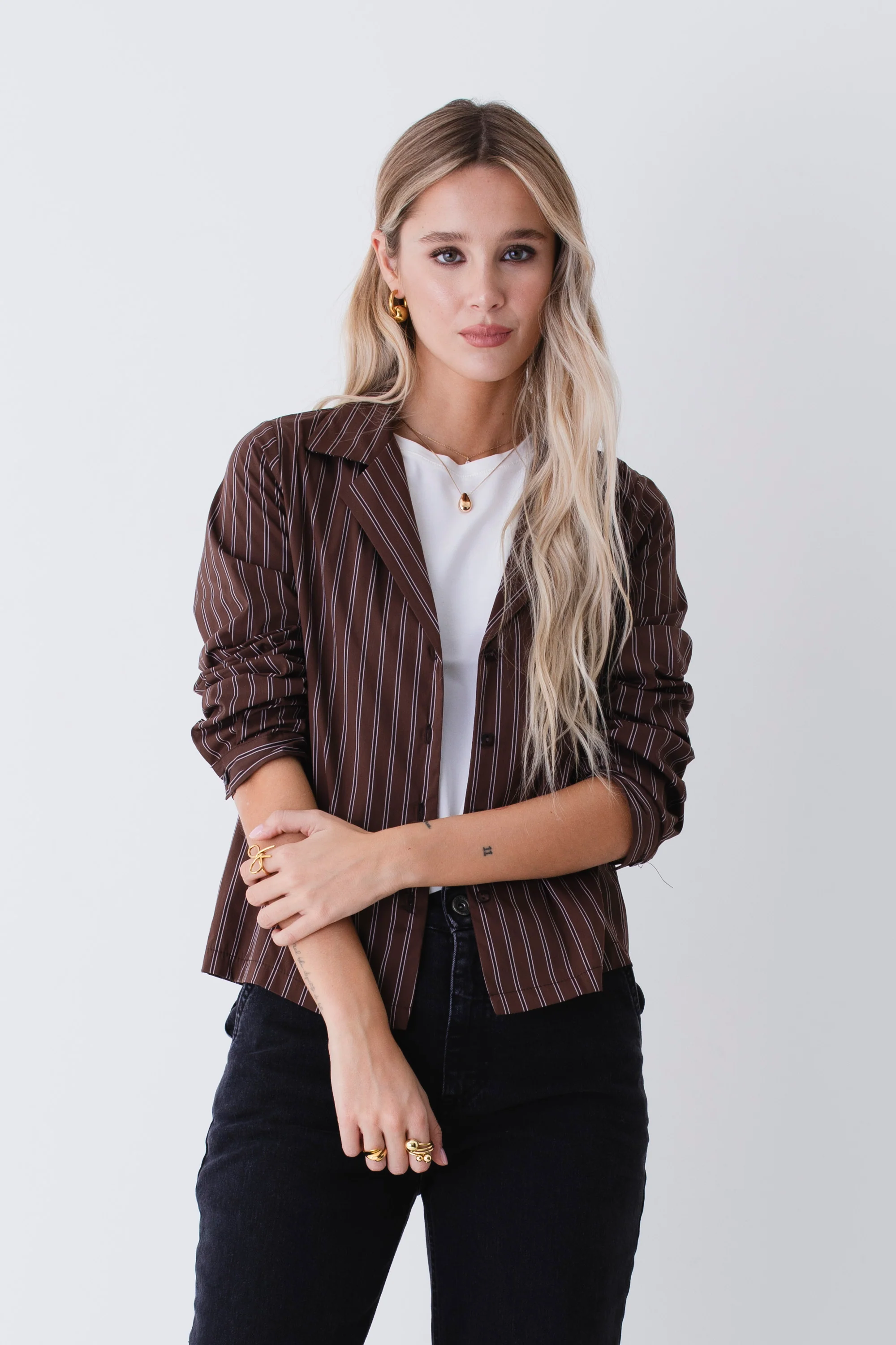 Camicia bacchettata in viscosa elasticizzata - FW26 - Image 6