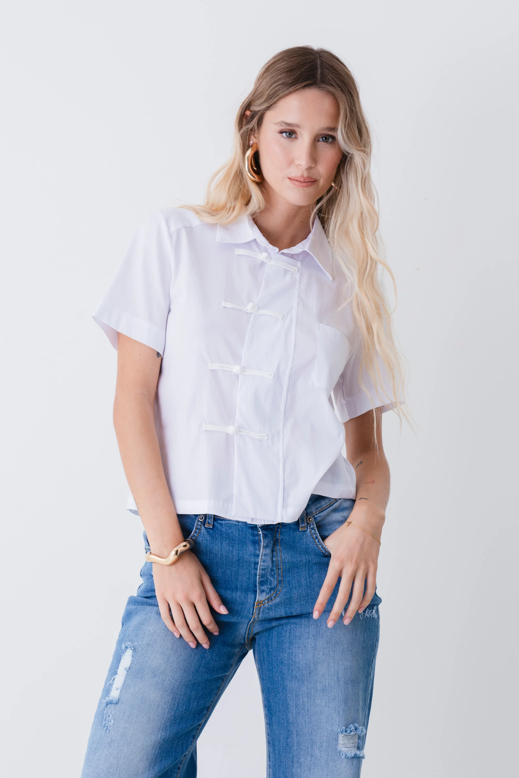 Camicia boxy stile orientale - PE26 - Image 3