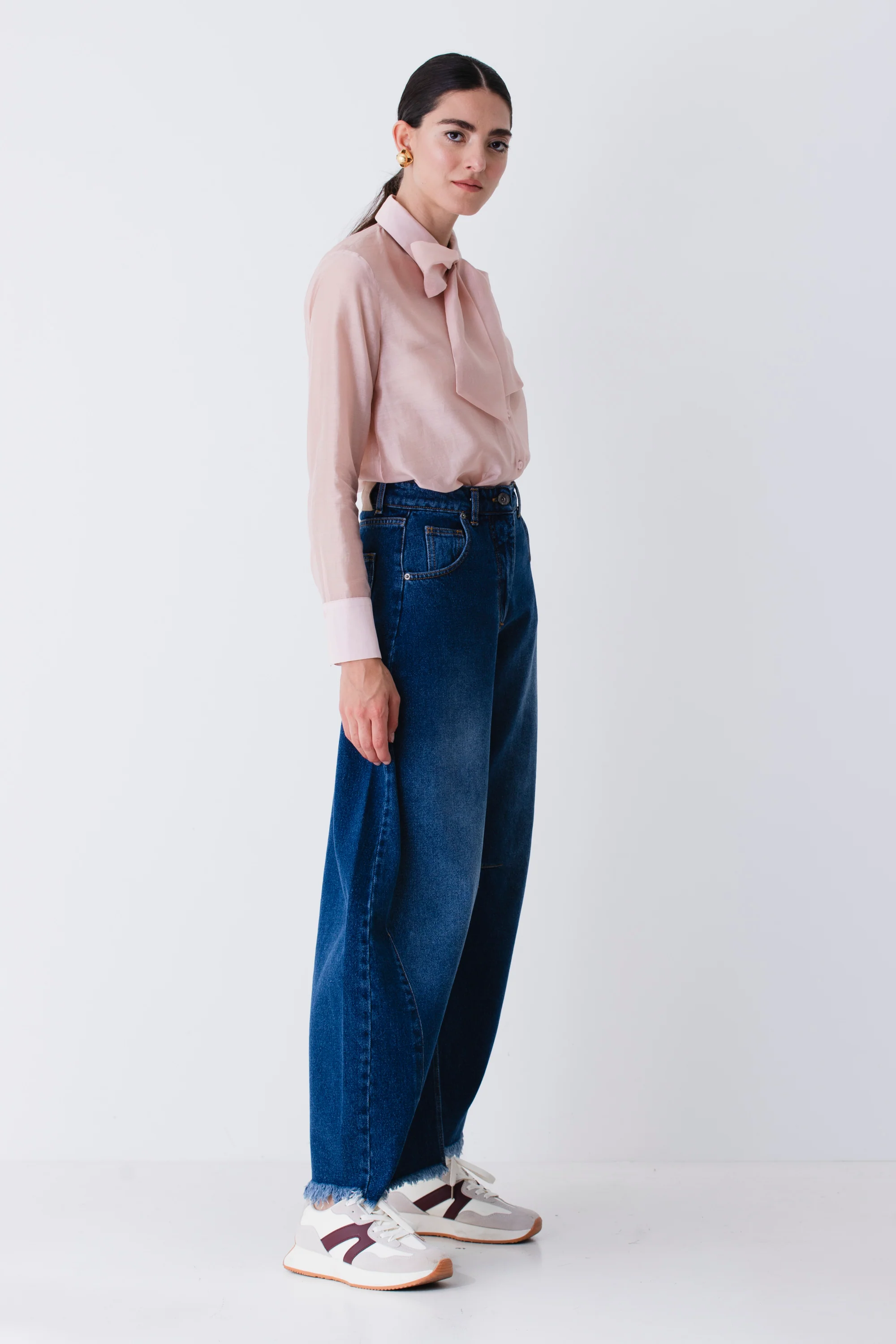Camicia con fiocco in organza - FW26 - Image 3