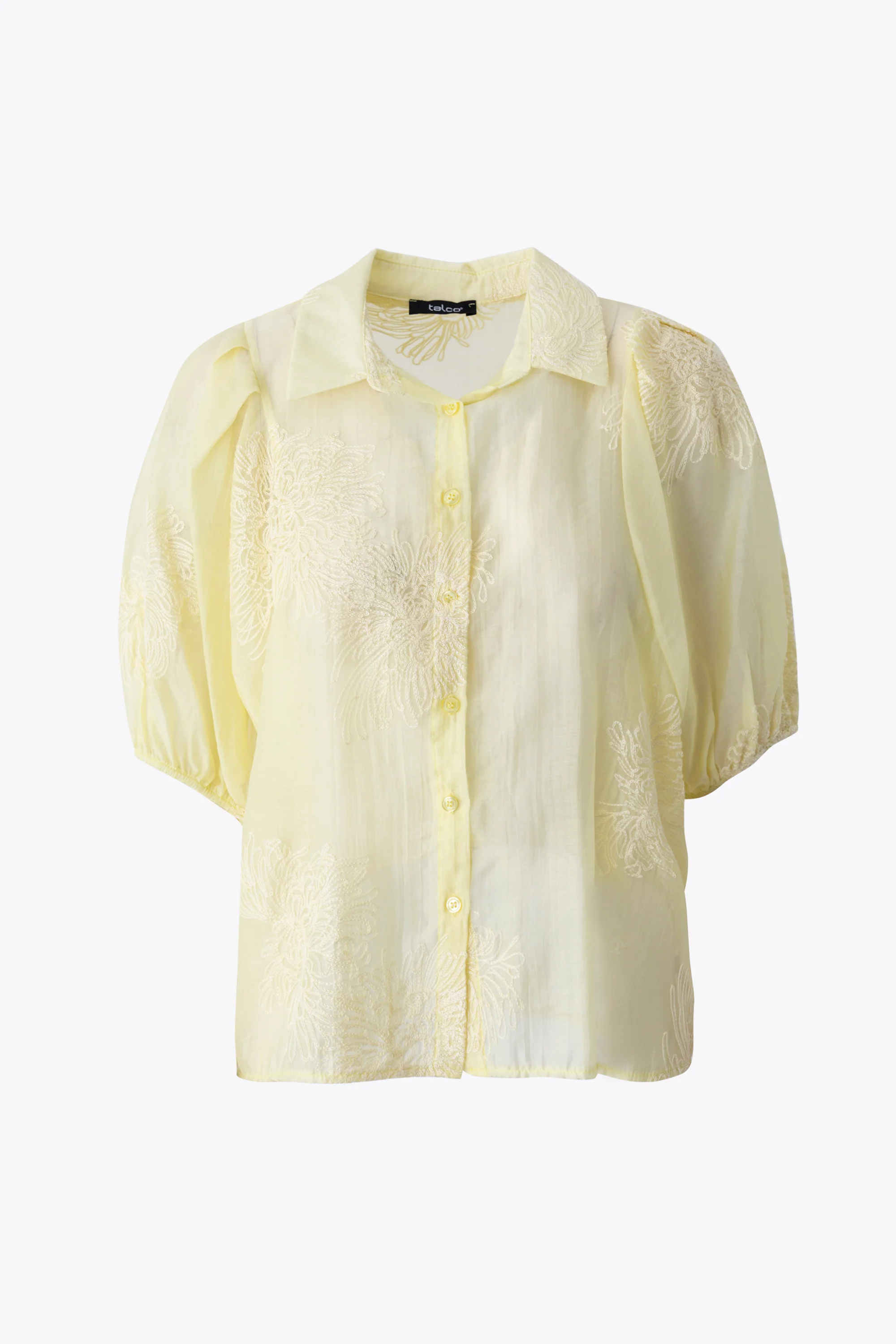 Camicia con ricamo floreale in rayon - PE26