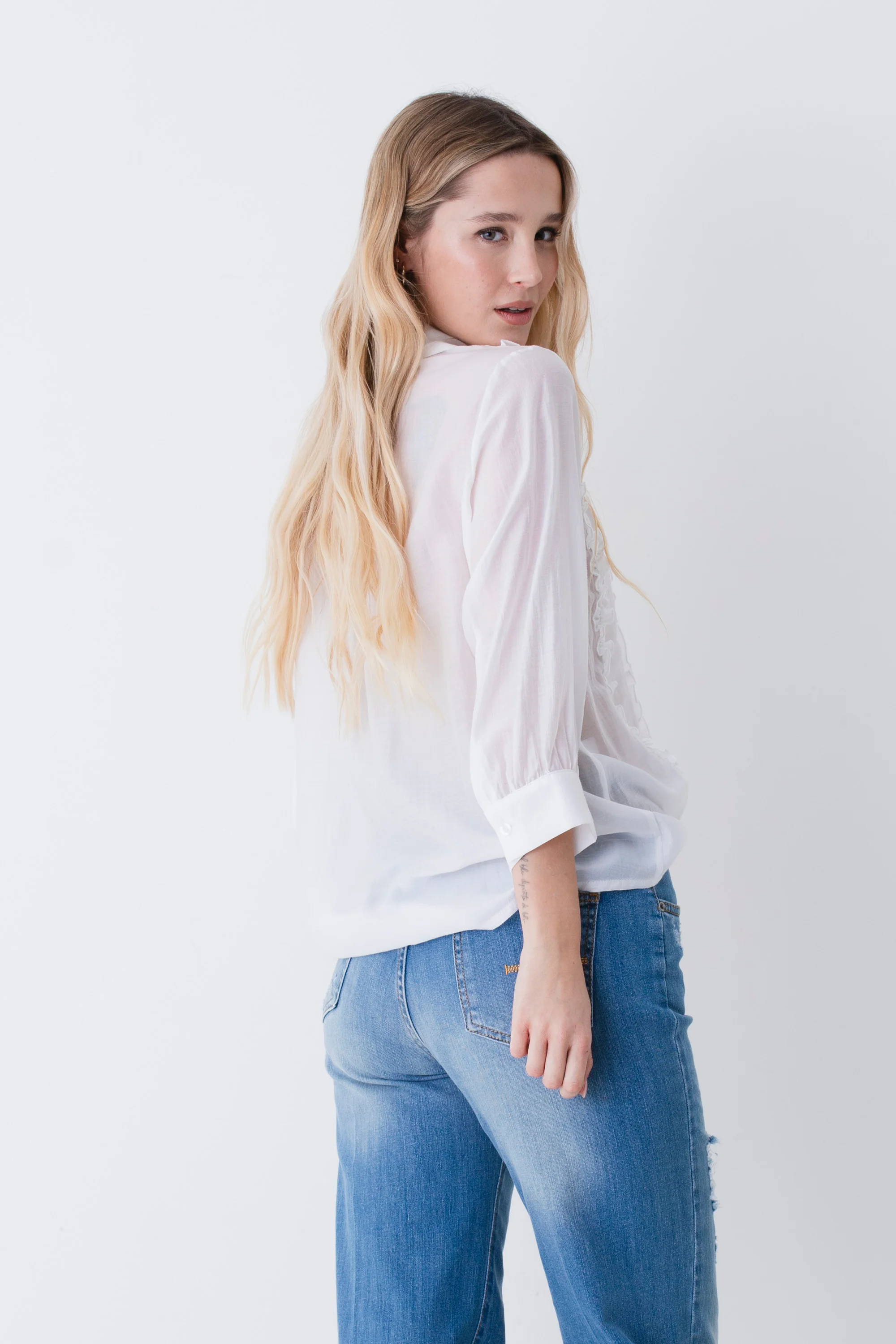Camicia con rouches in tencel - PE26 - Image 5
