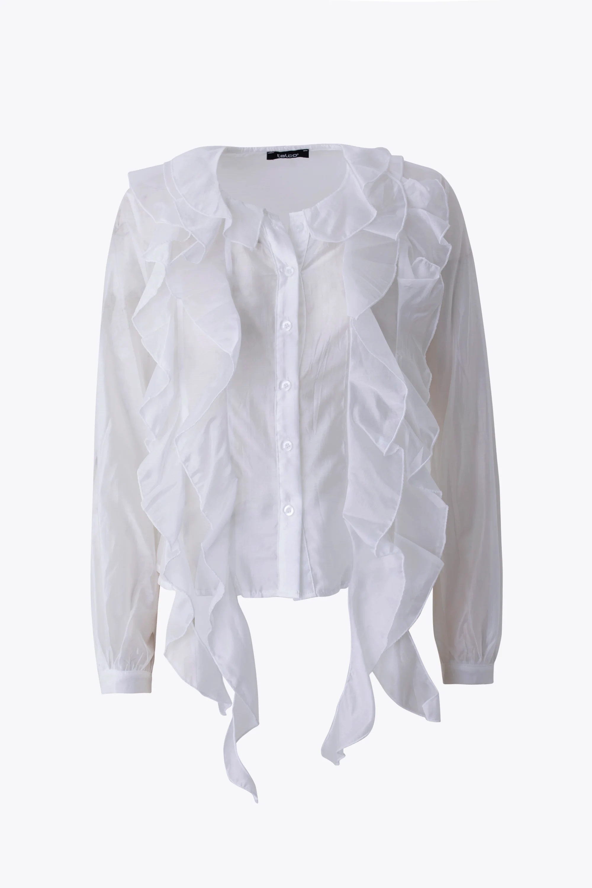 Camicia crop con rouches in tencel - PE26 - Image 7