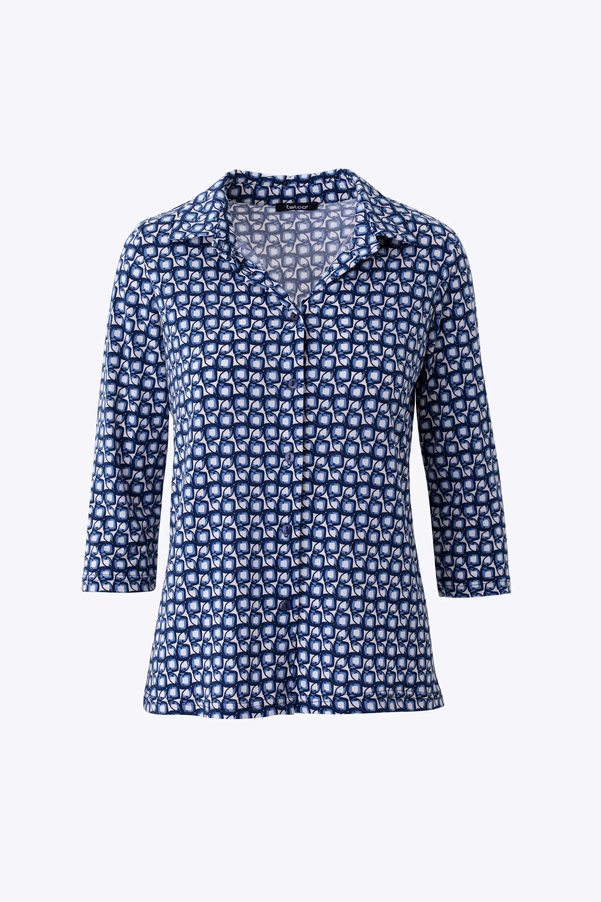 Camicia fantasia optical in jeserey elasticizzato - PE26 - Image 6