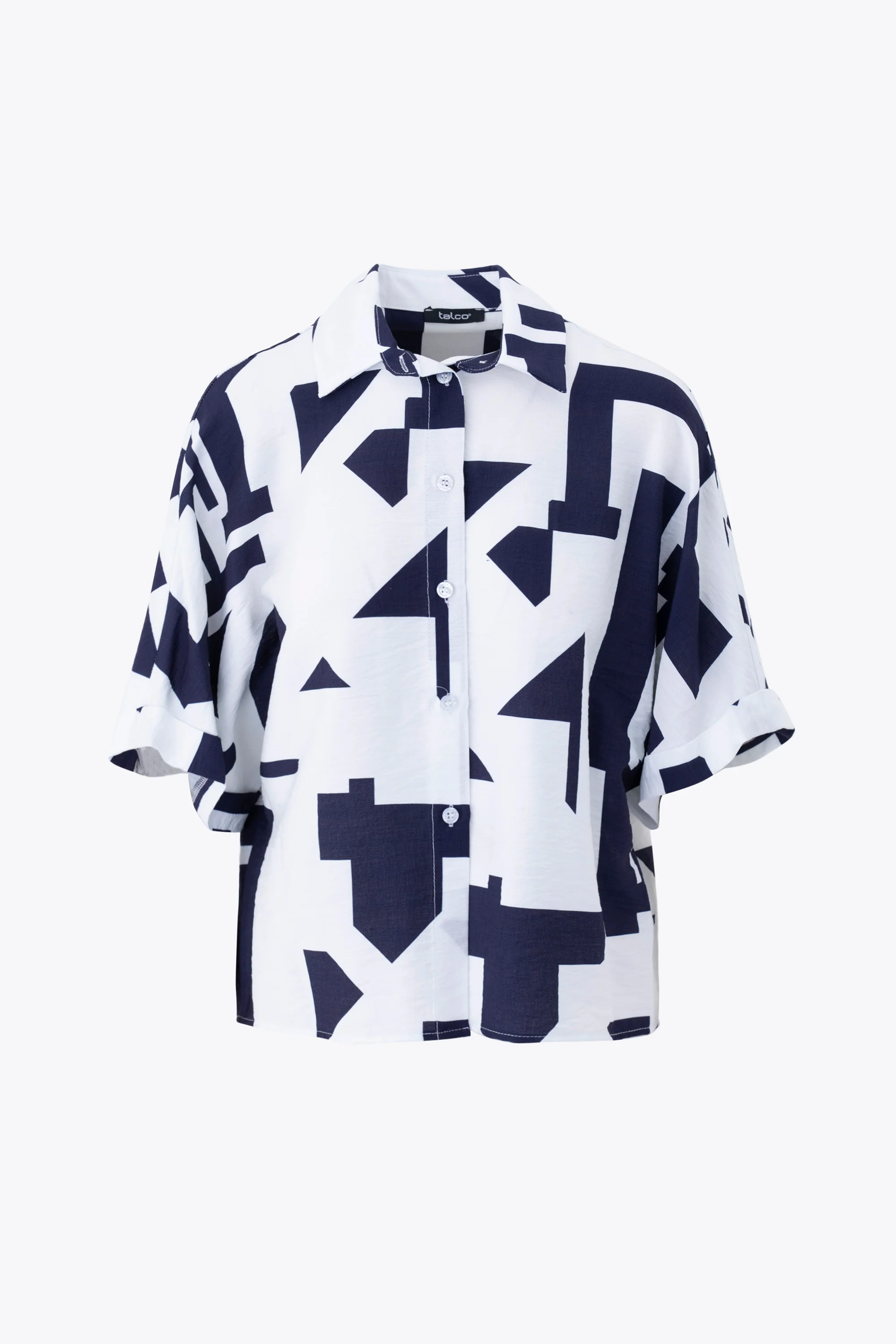 Camicia in rayon fantasia geometrica - PE25 - Image 7