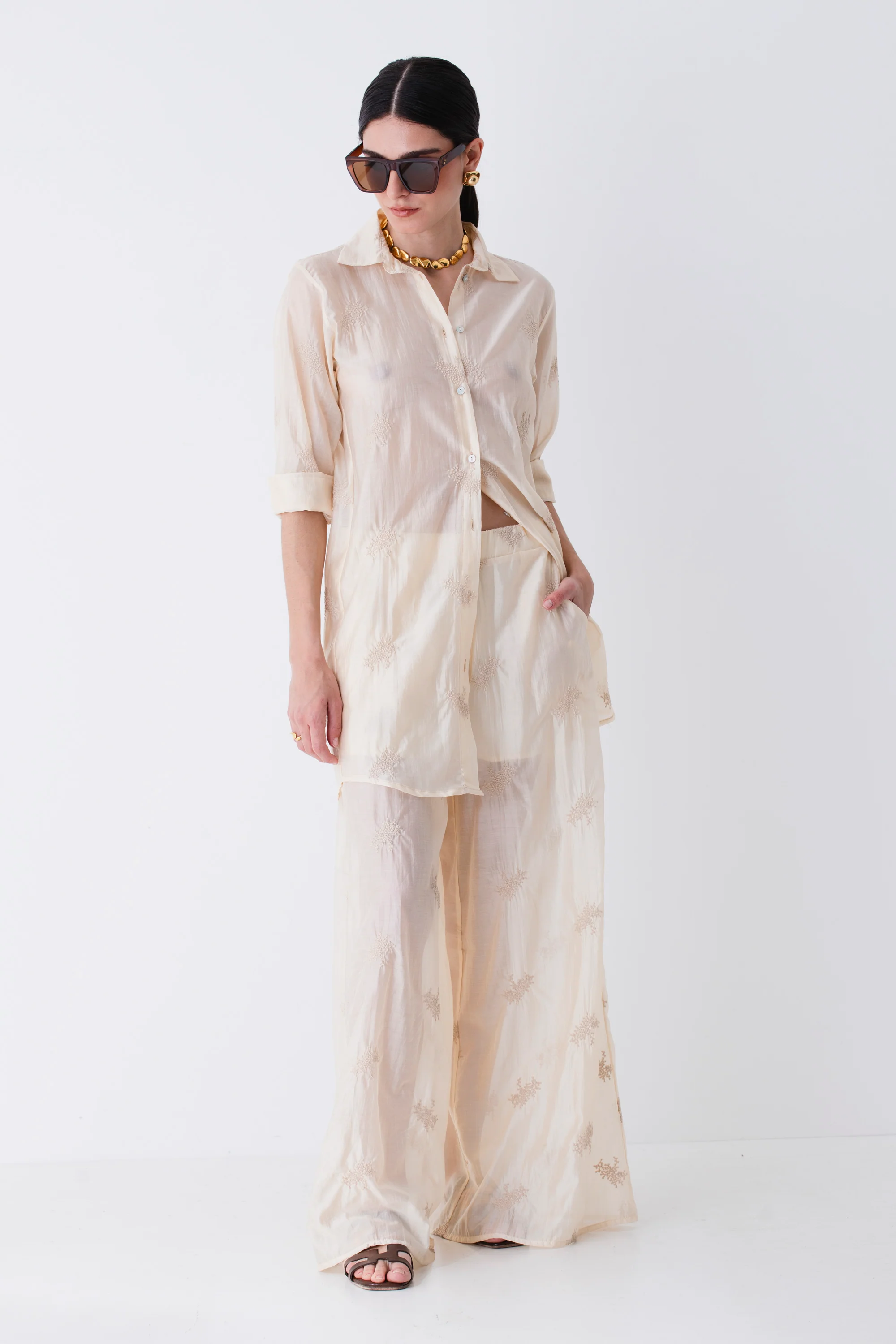 Camicia lunga con ricami - PE25 - Image 2