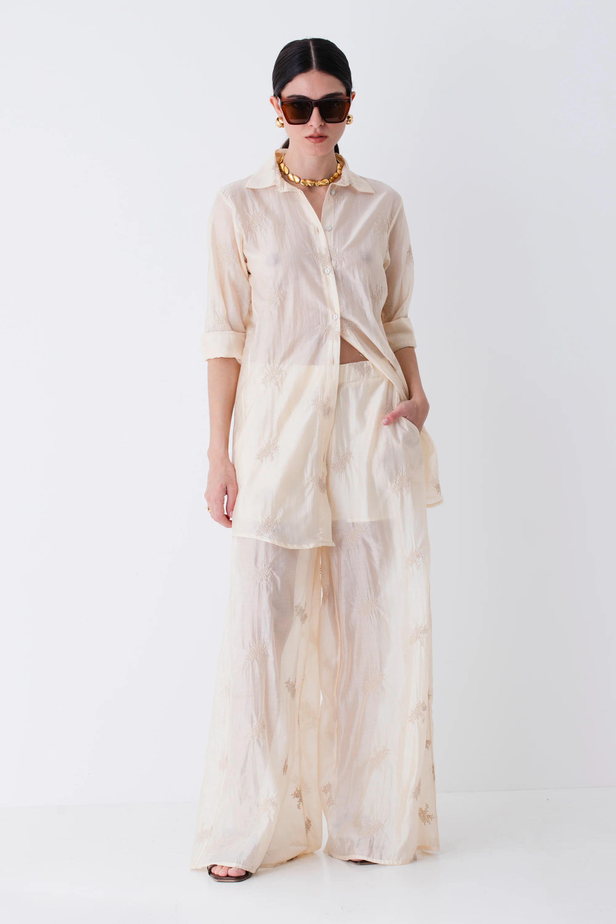 Camicia lunga con ricami - PE25 - Image 5