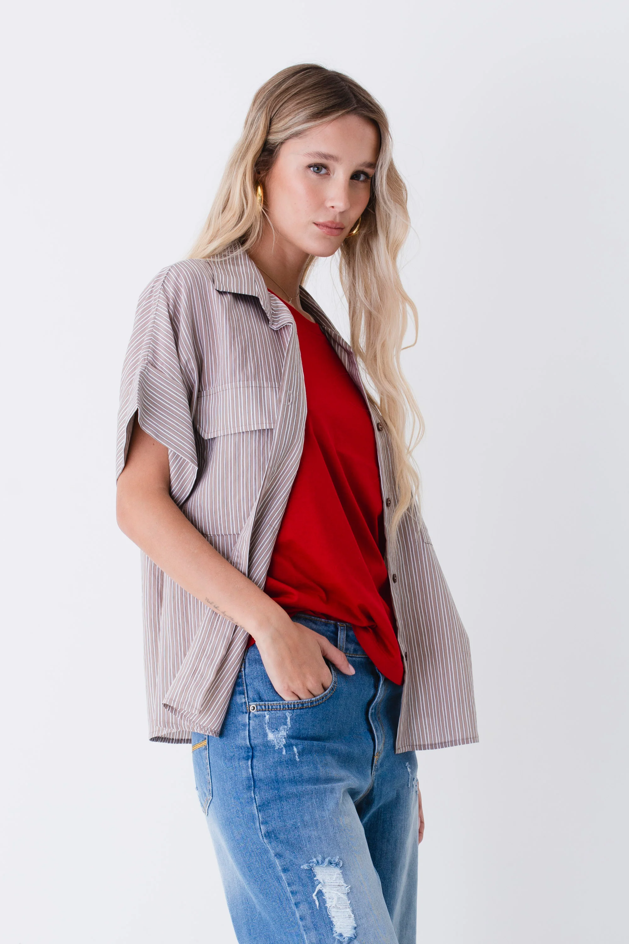 Camicia morbida fantasia bacchettata - PE26 - Image 3