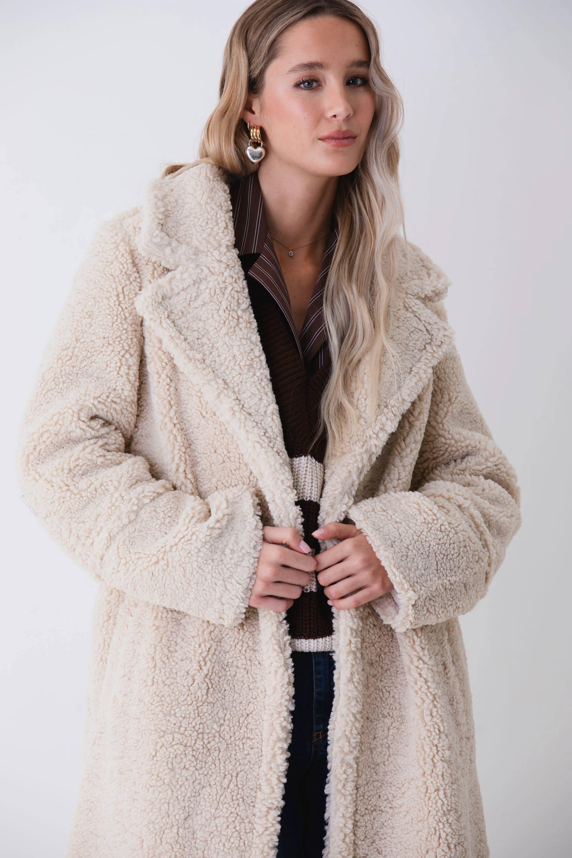 Cappotto lungo doppio petto teddy - FW26 - Image 2