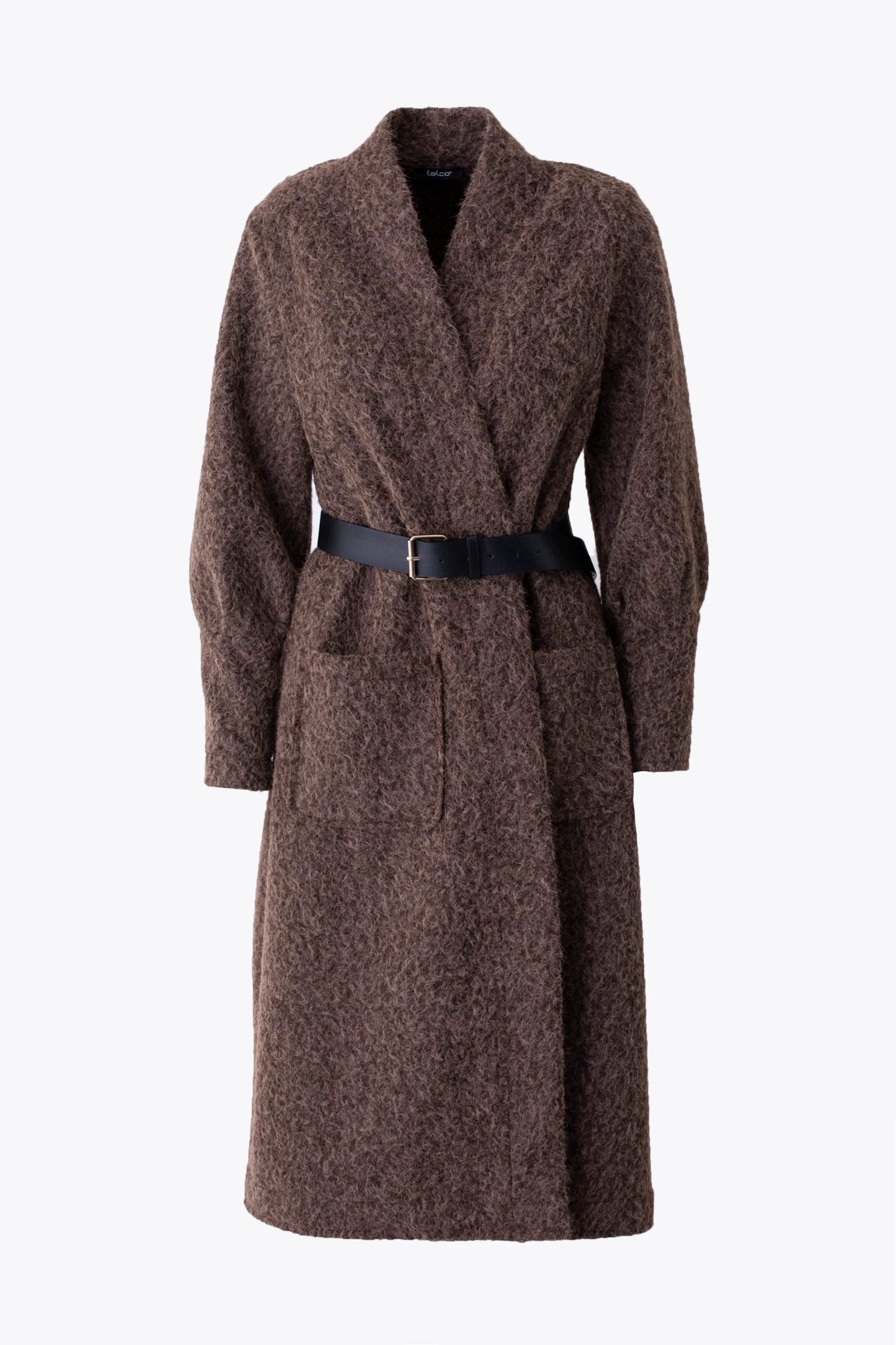 Cappotto lungo in tessuto effetto lana cotta - FW26 - Image 7