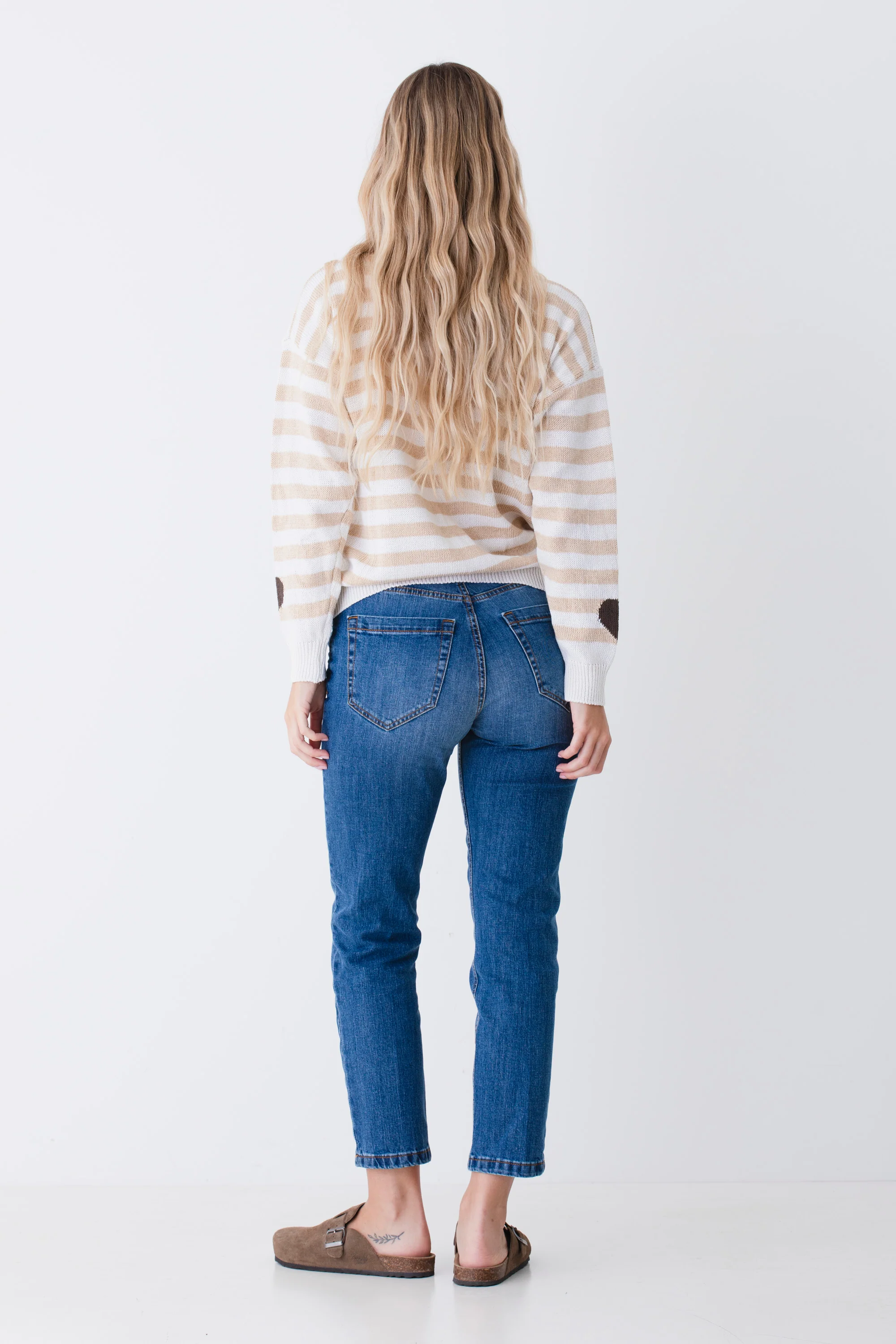 Cardigan a righe con cuori a contrasto - PE26 - Image 4