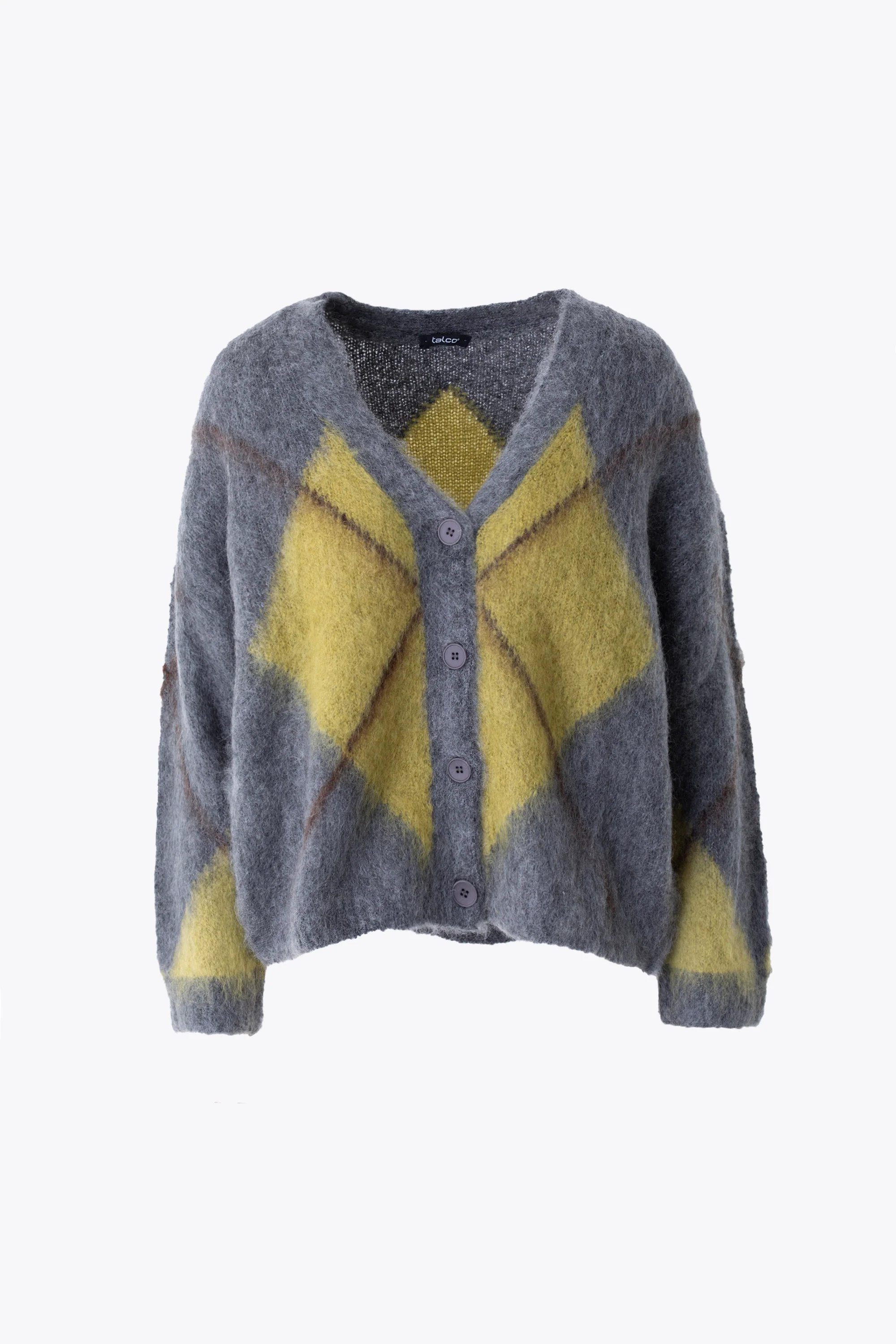 Cardigan in misto mohair a quadri - FW26 - Image 7