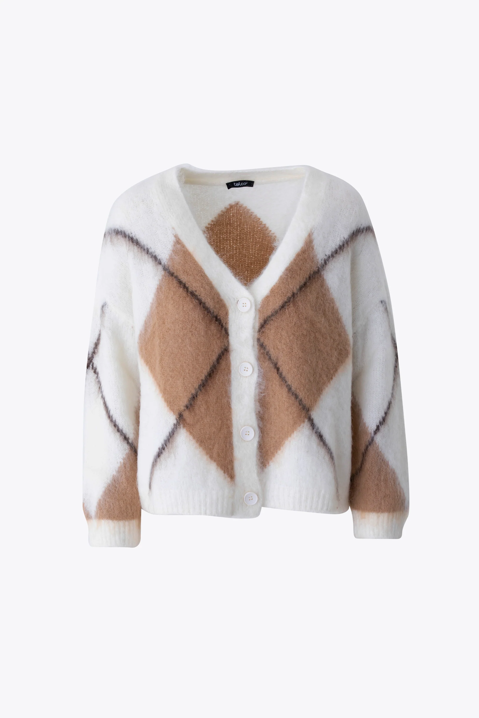 Cardigan in misto mohair a quadri - FW26 - Image 8