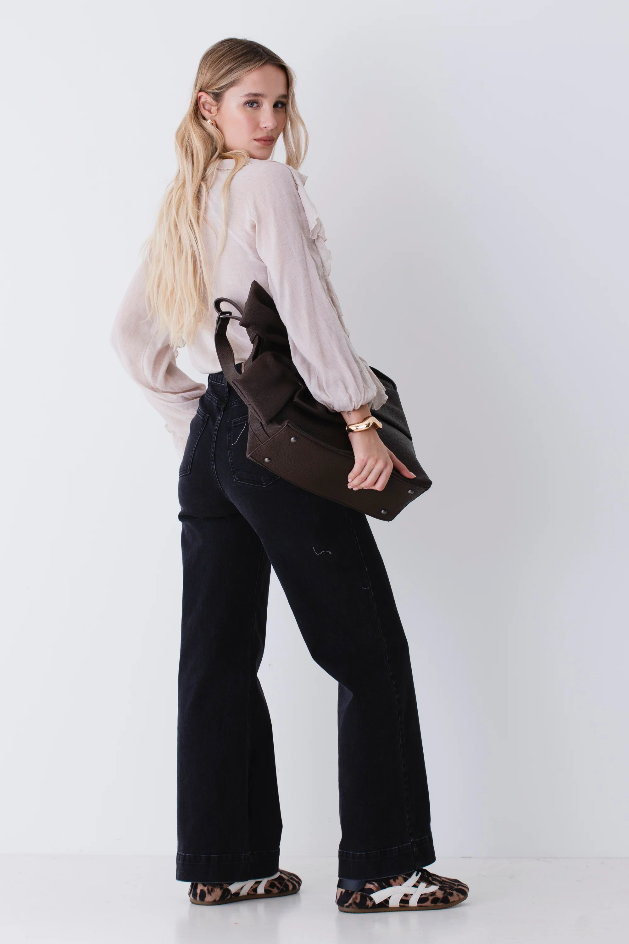 Casacca con rouches in garza di lana - FW26 - Image 4