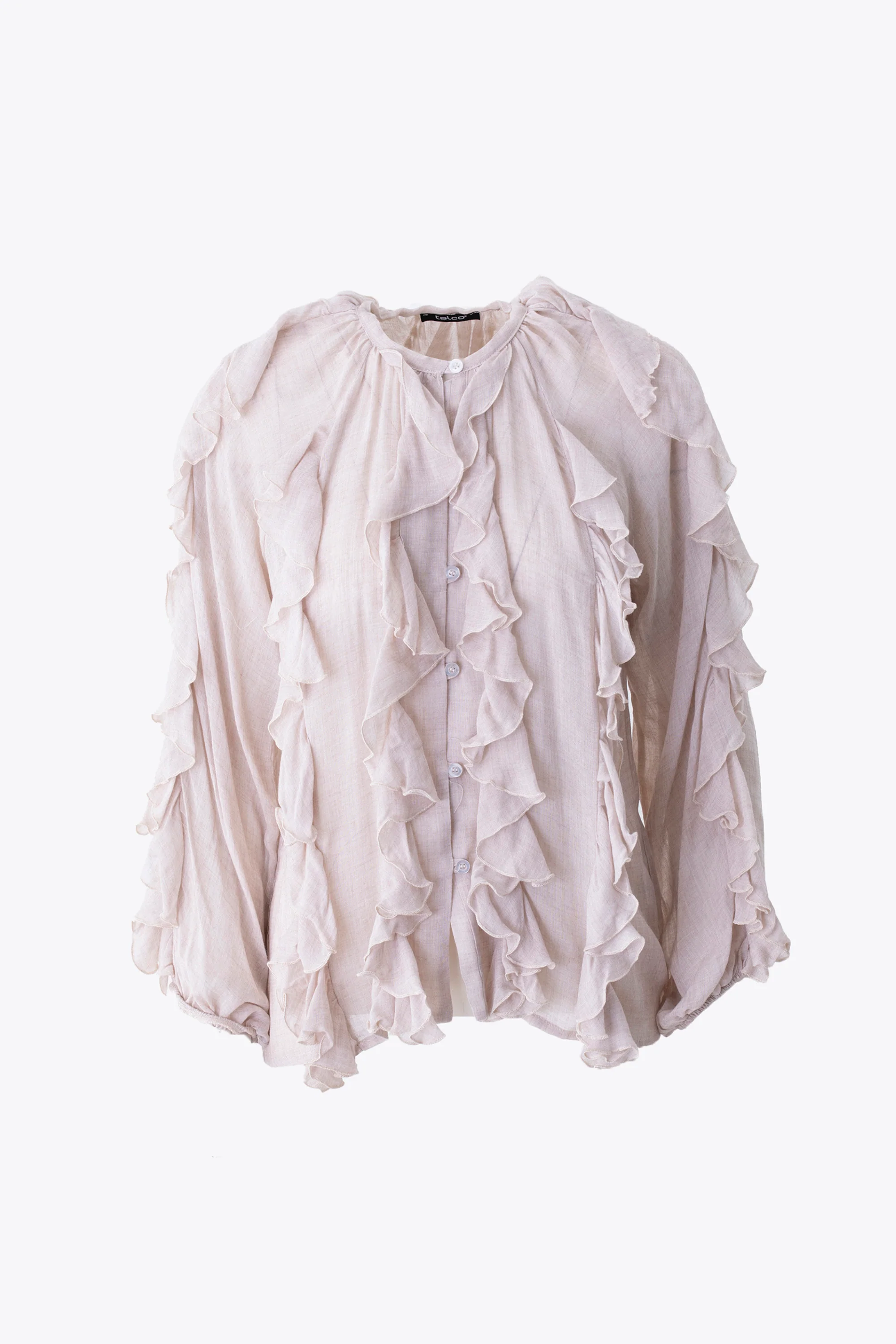 Casacca con rouches in garza di lana - FW26 - Image 7