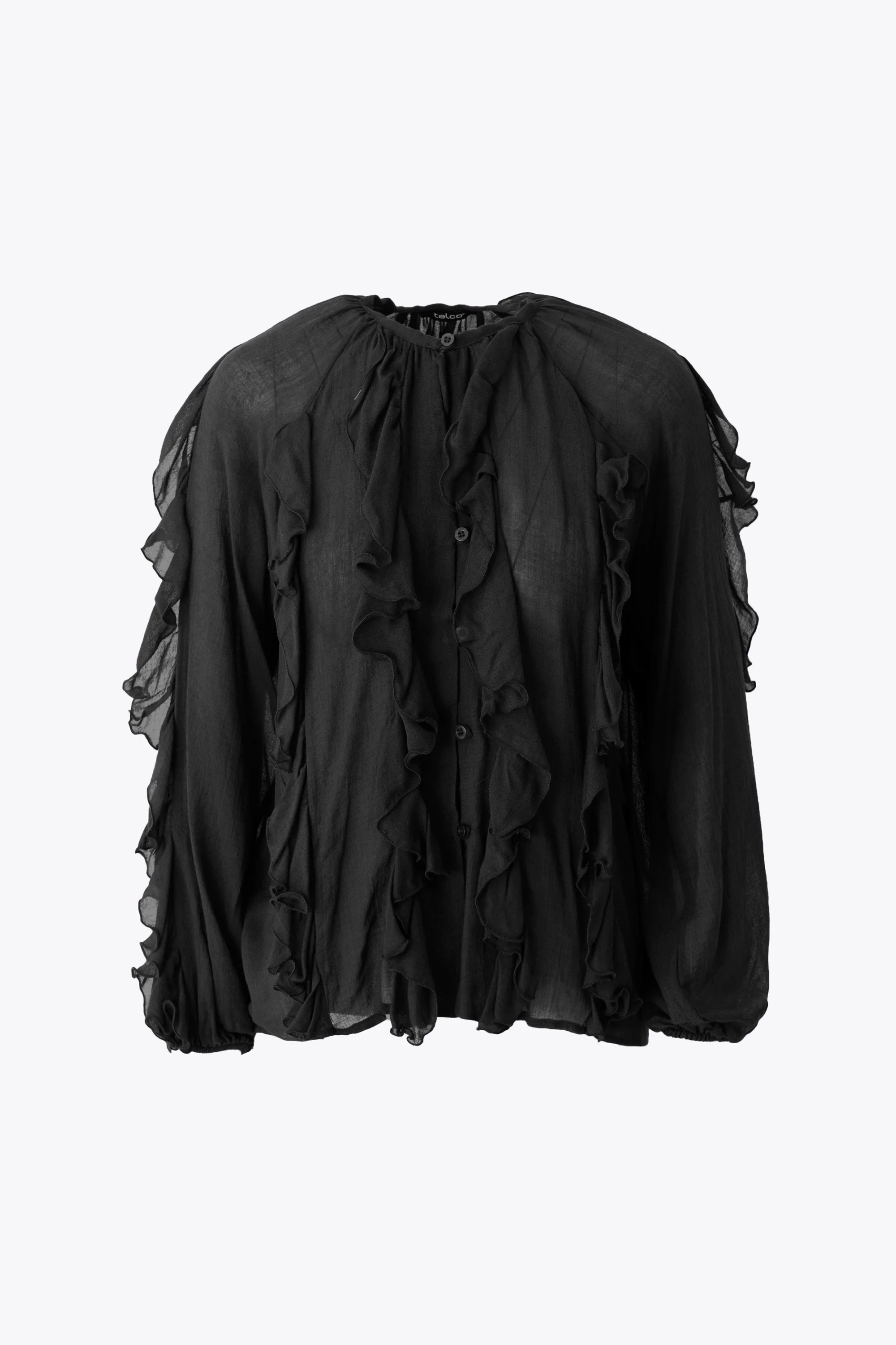 Casacca con rouches in garza di lana - FW26 - Image 8