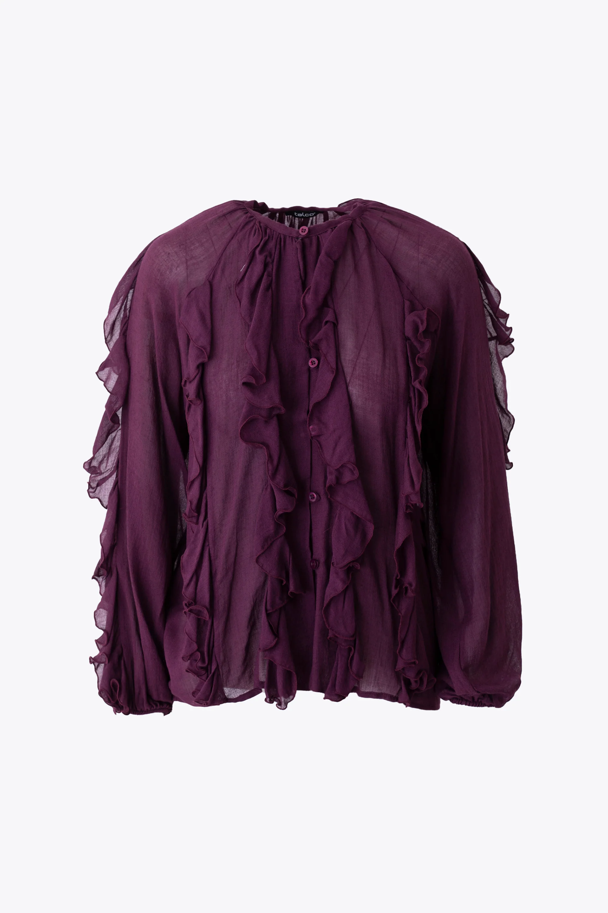 Casacca con rouches in garza di lana - FW26 - Image 9