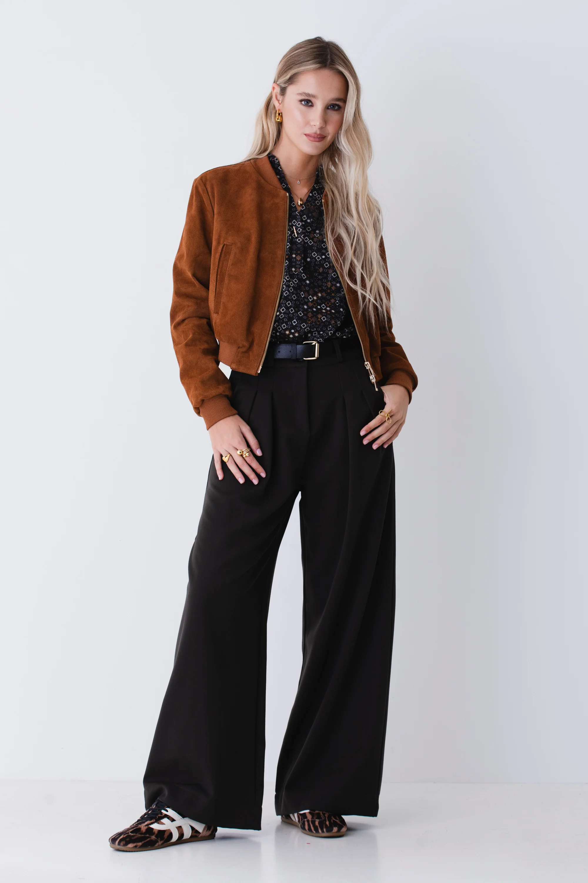 Giacca bomber in pelle scamosciata - FW26 - Image 2