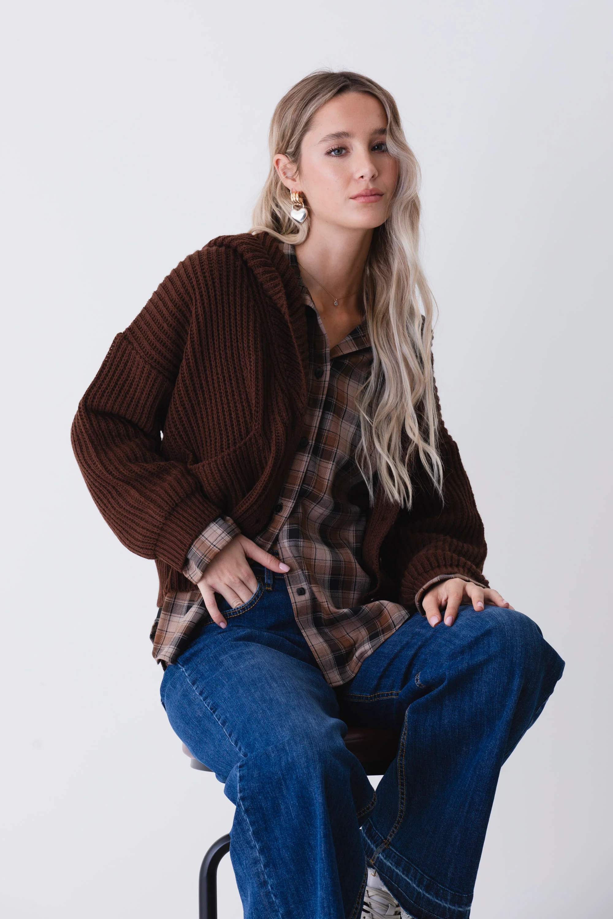 Giacca in maglia a coste con cappuccio - FW26 - Image 2