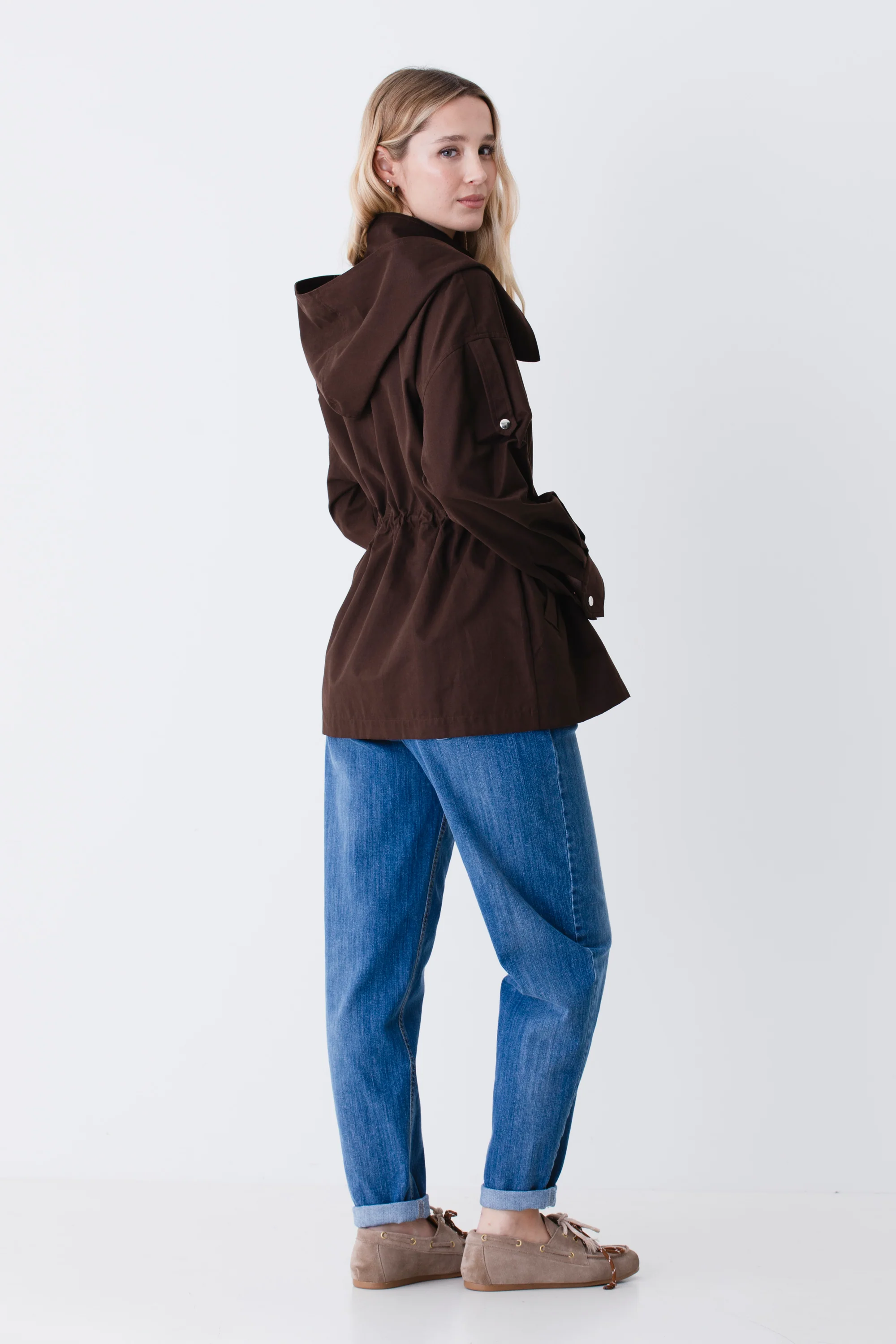Giacca parka corta con coulisse in cotone - PE26 - Image 7
