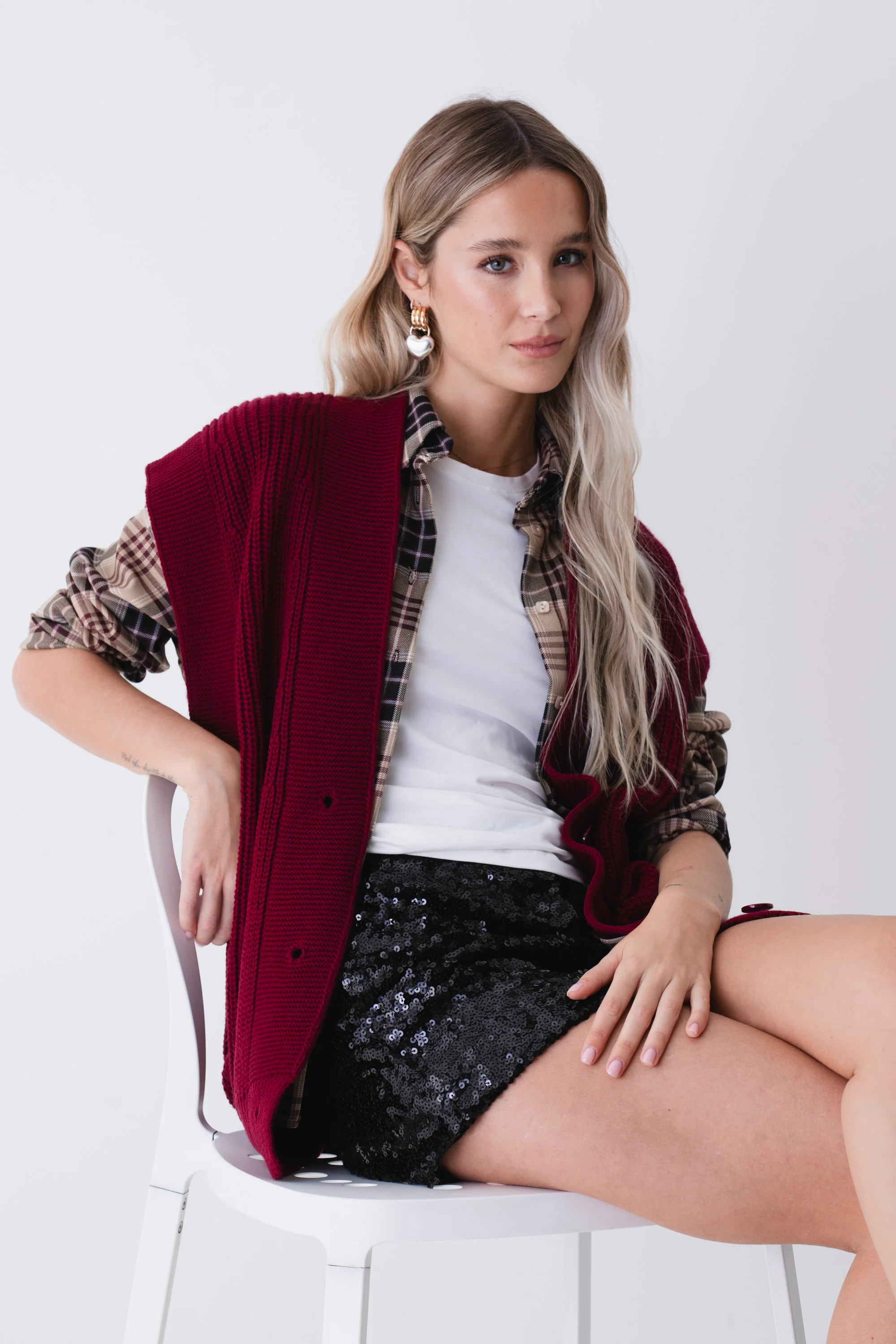 Gilet lungo in maglia coste - FW26 - Image 2