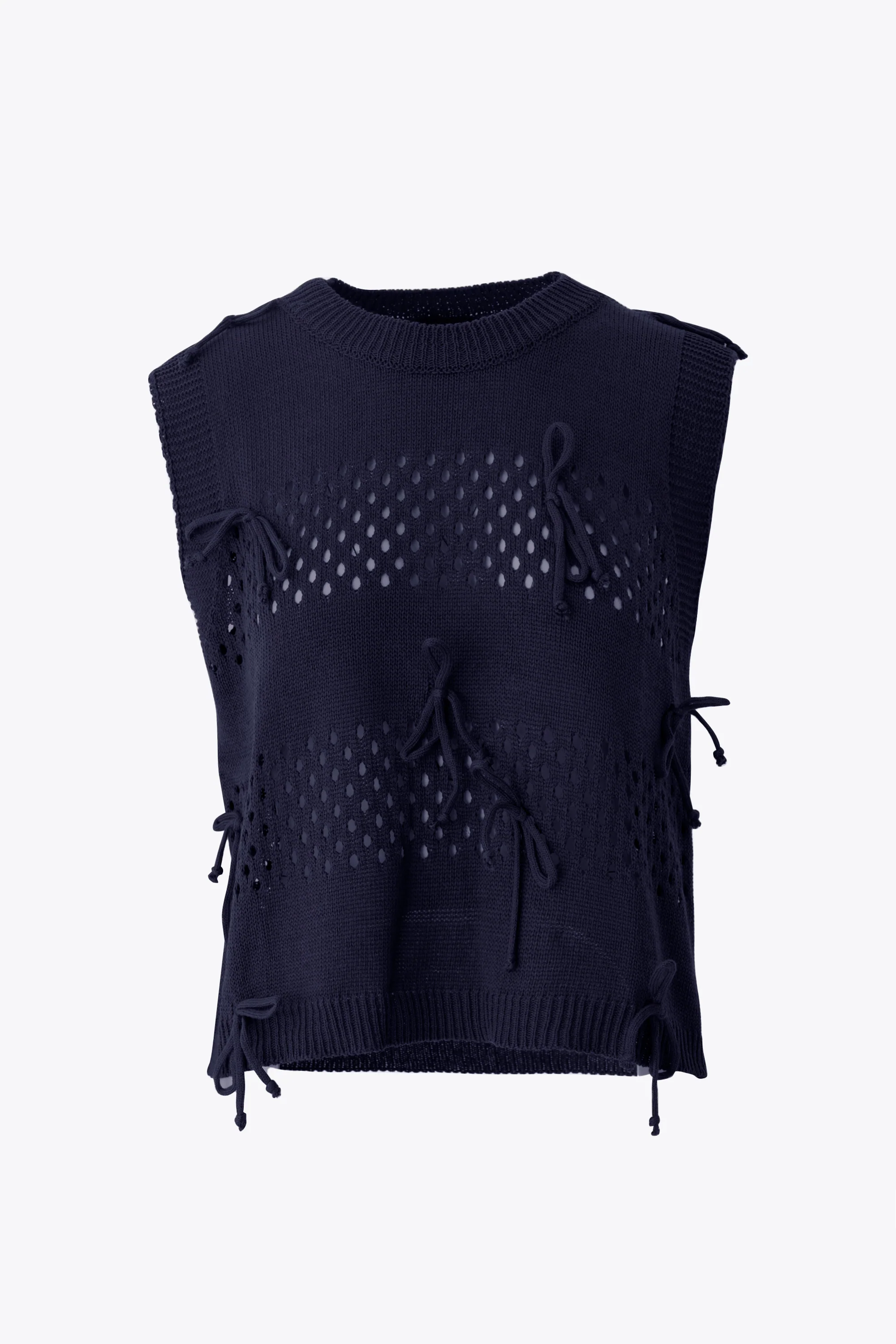 Gilet traforato con fiocchi in cotone - PE26 - Image 6