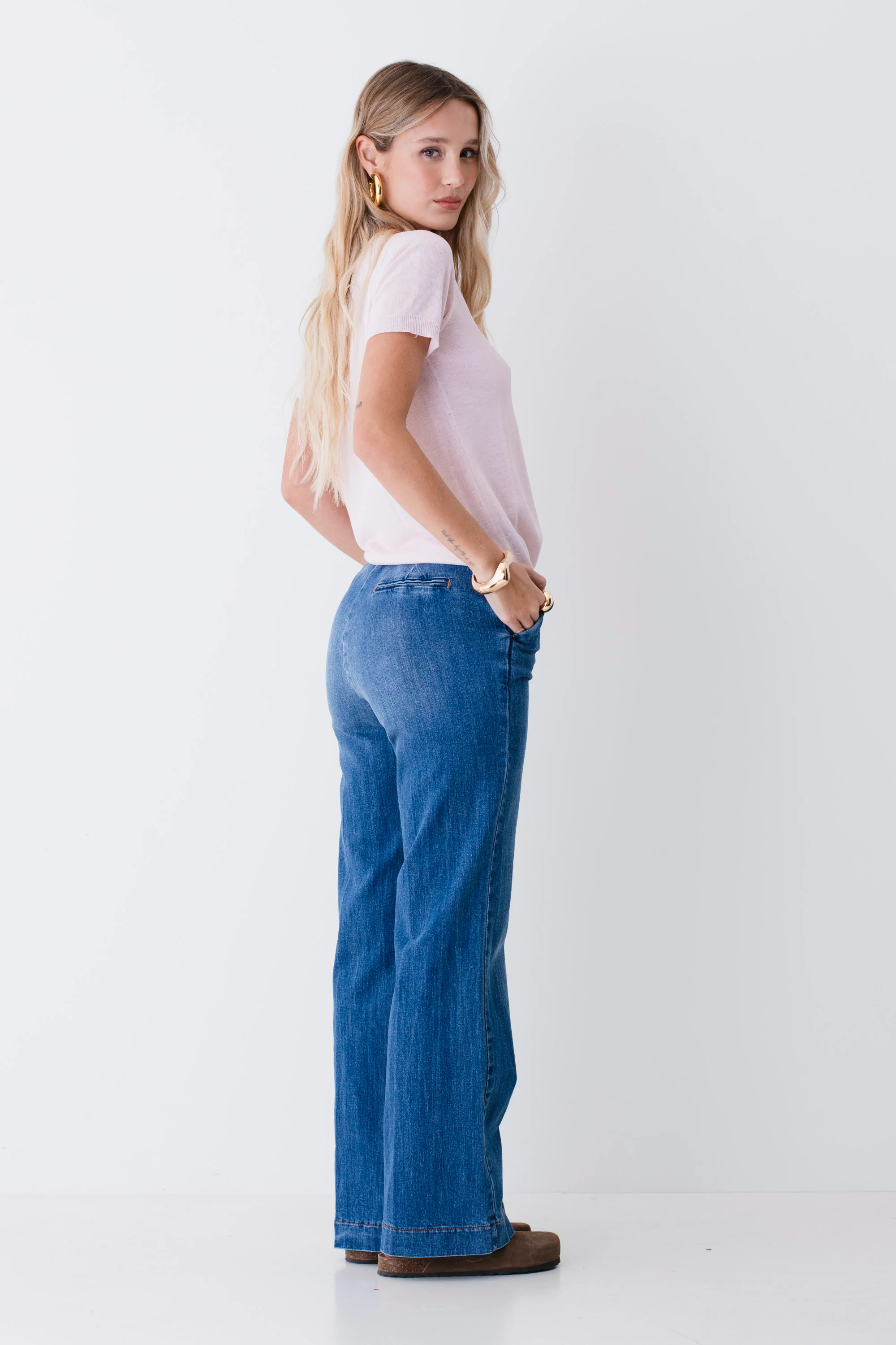 Jeans a palazzo con elastico - PE26 - Image 3