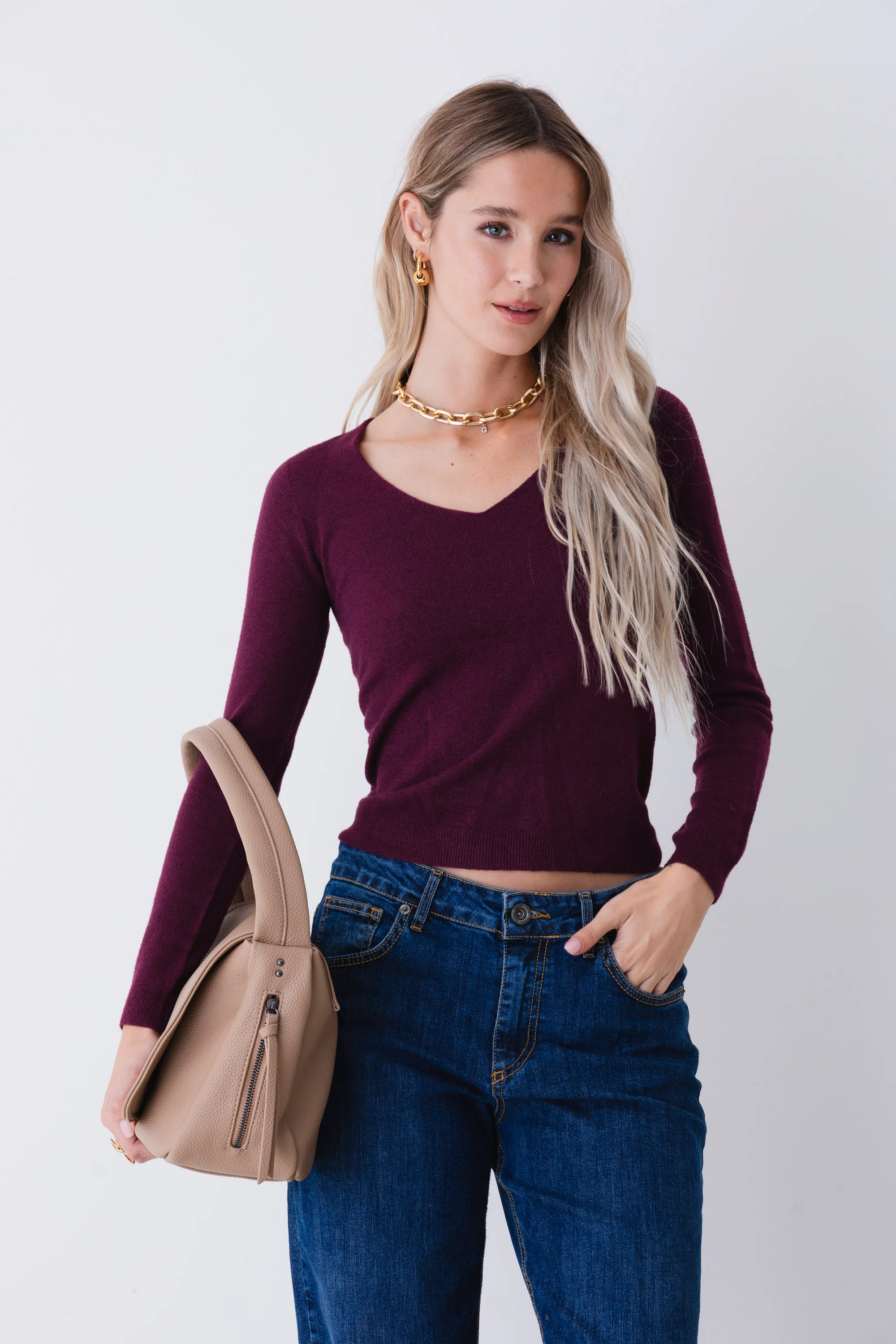 Maglia basic scollo a V - FW26