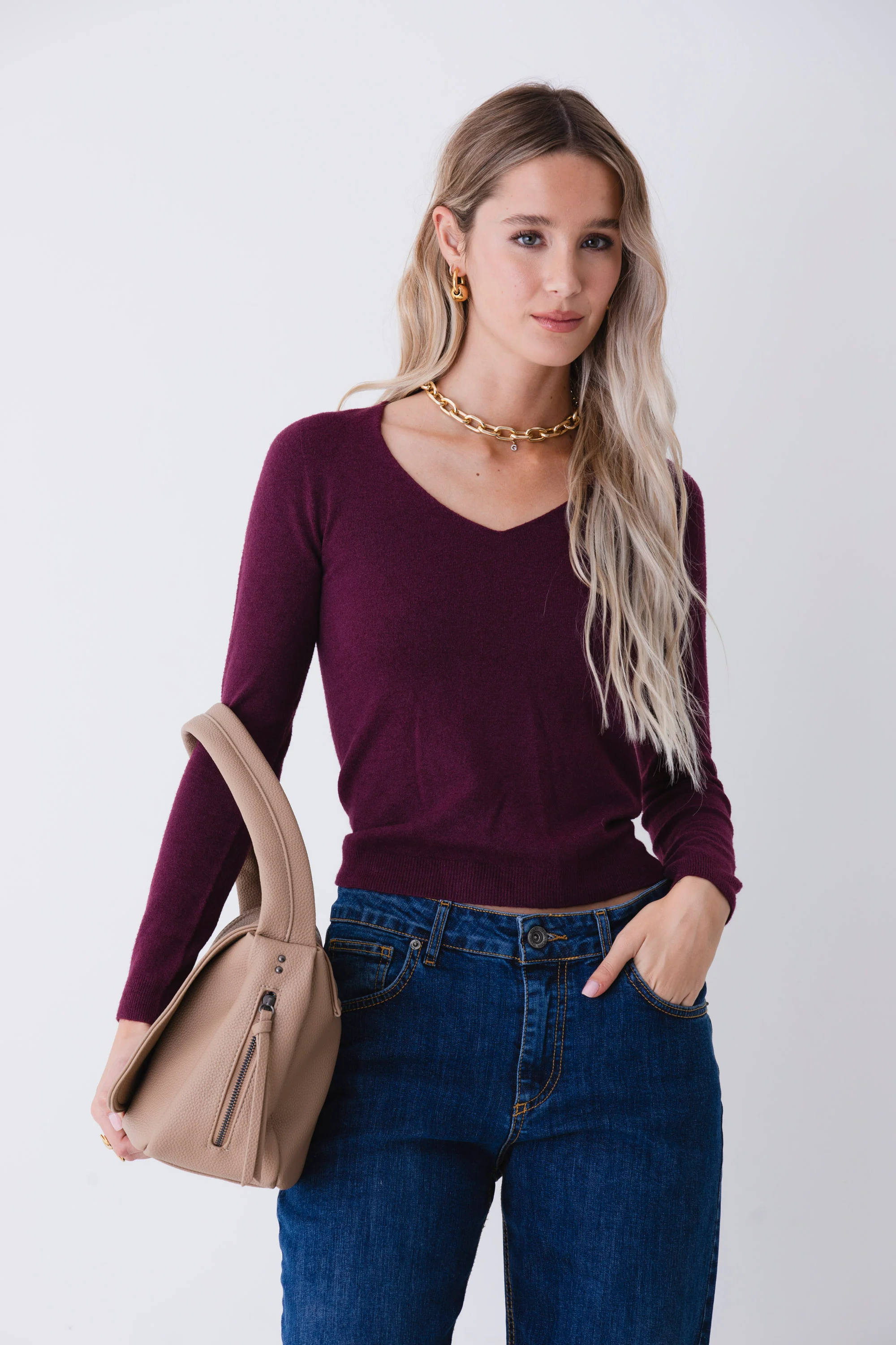 Maglia basic scollo a V - FW26 - Image 3