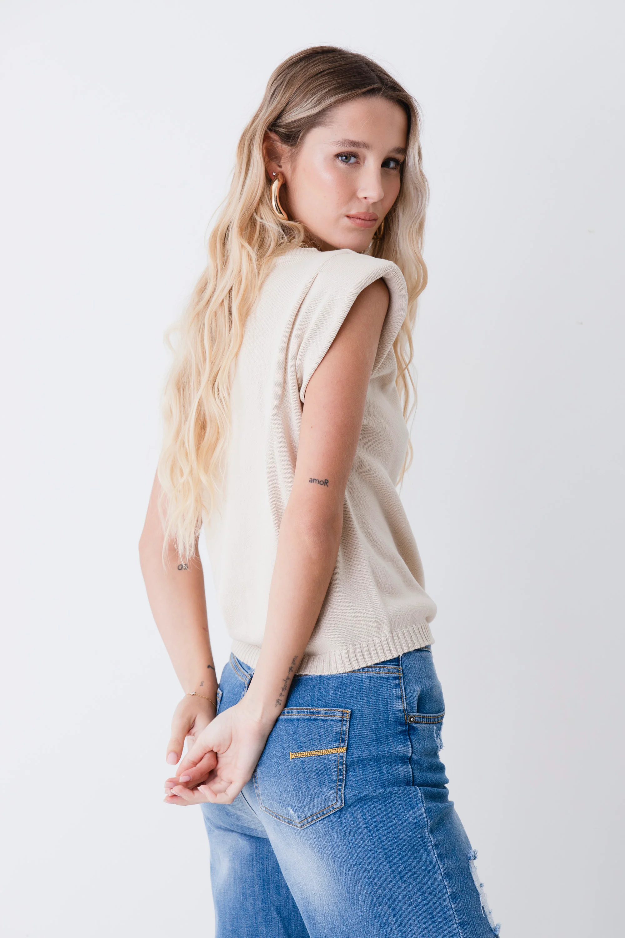 Maglia in cotone con spalline - PE26 - Image 6