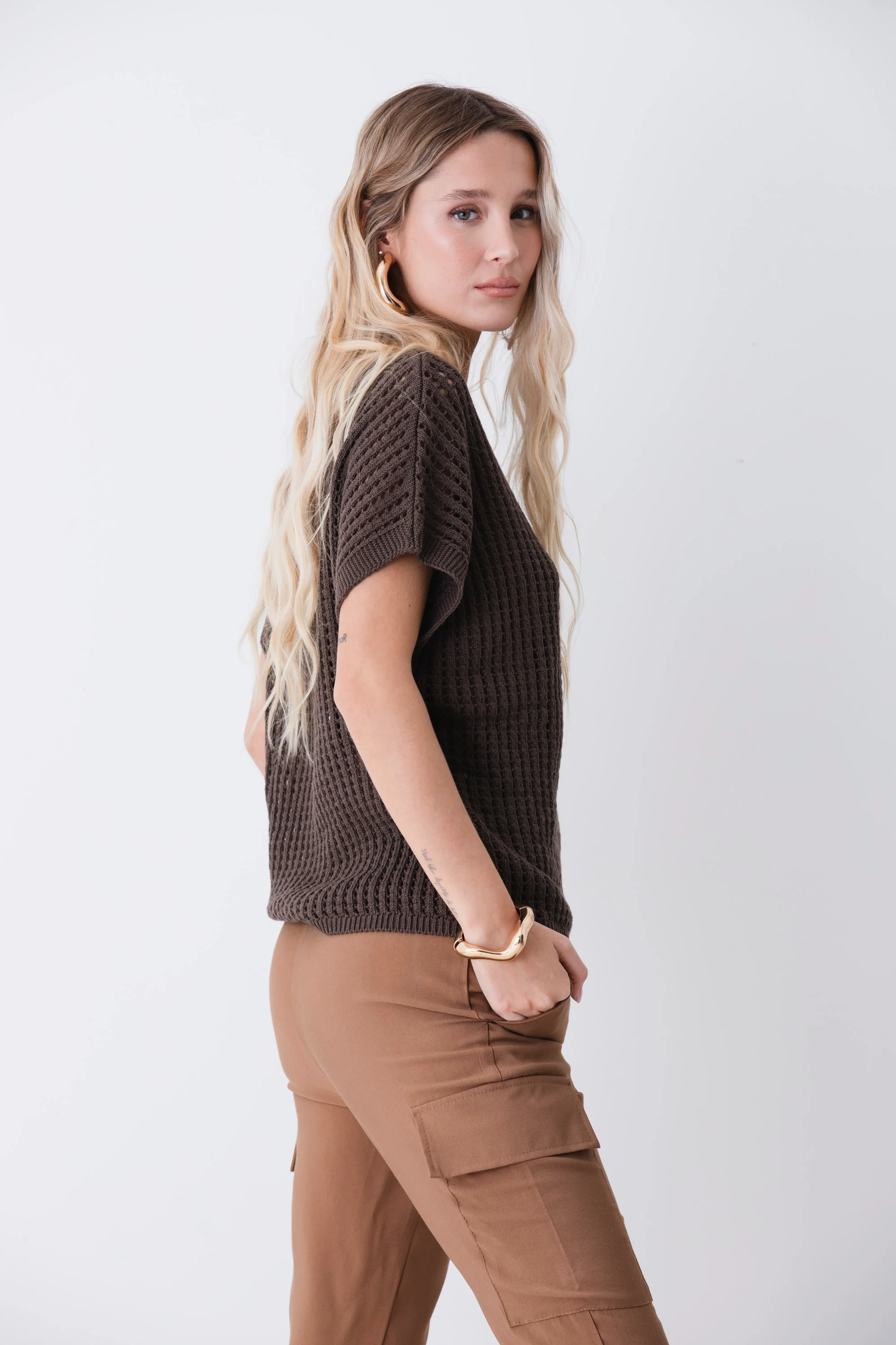 Maglia traforata in cotone - PE26 - Image 3